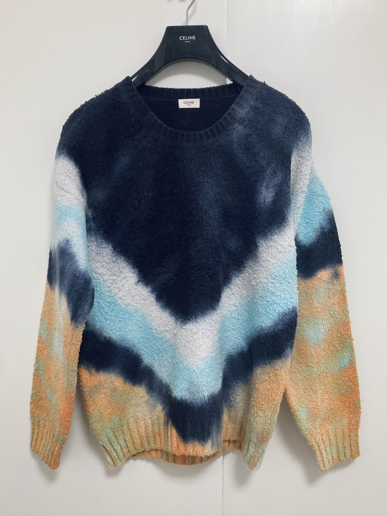 Celine CELINE BY HEDI SLIMANE 21SS OVERSIZE Tie-Dye Brushed Sweater Size US XS / EU 42 / 0 - 4 Thumbnail