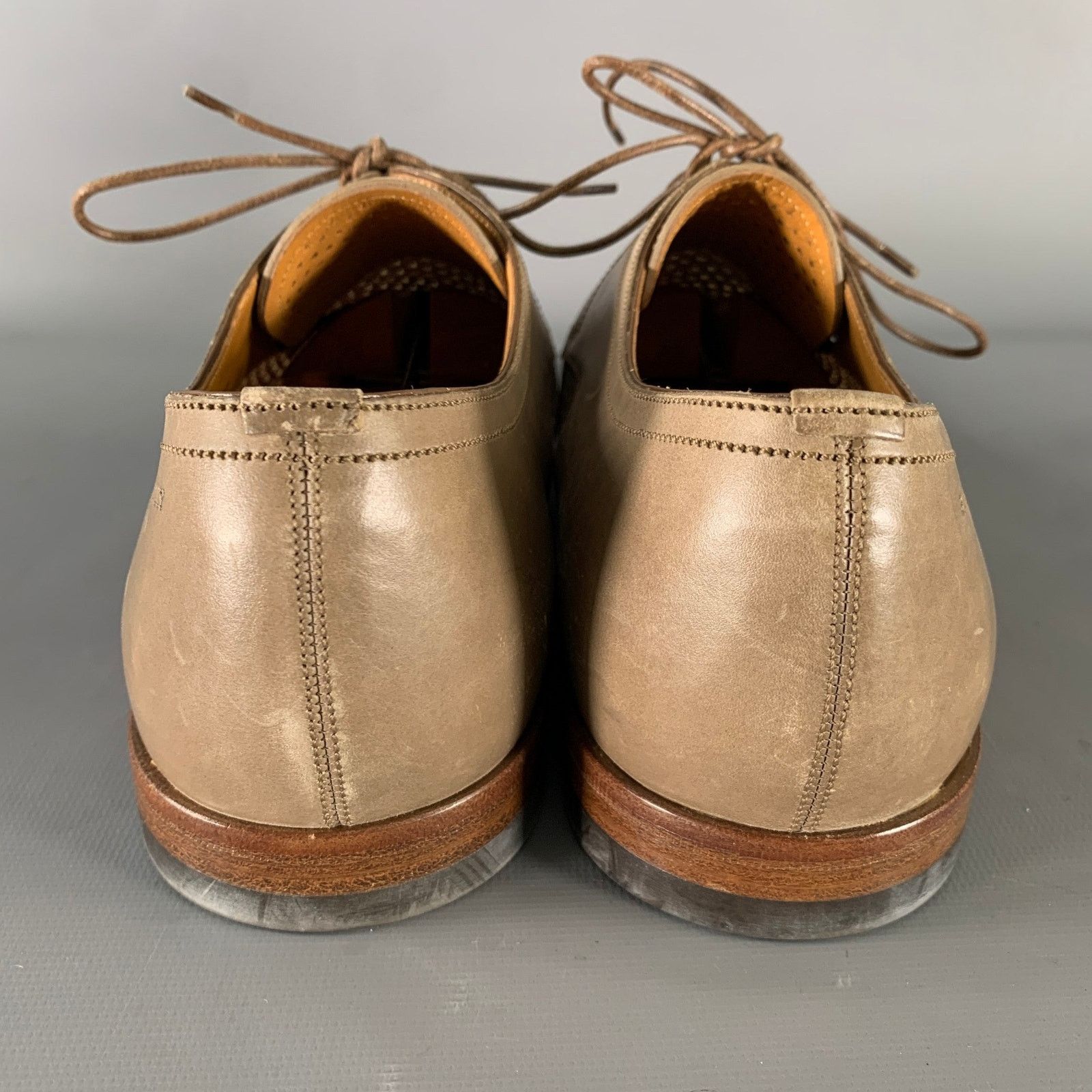Bally BALLY Size 9 Beige Perforated Leather Cap Toe Lace Up Shoes Size US 9 / EU 42 - 3 Thumbnail