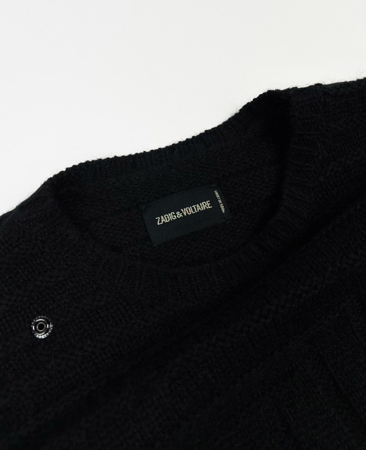 Dolce & Gabbana × Saint Laurent Paris × Zadig & Voltaire Y2k Zadig Voltaire knitted sweater 3D embroidery Size S / US 4 / IT 40 - 6 Thumbnail