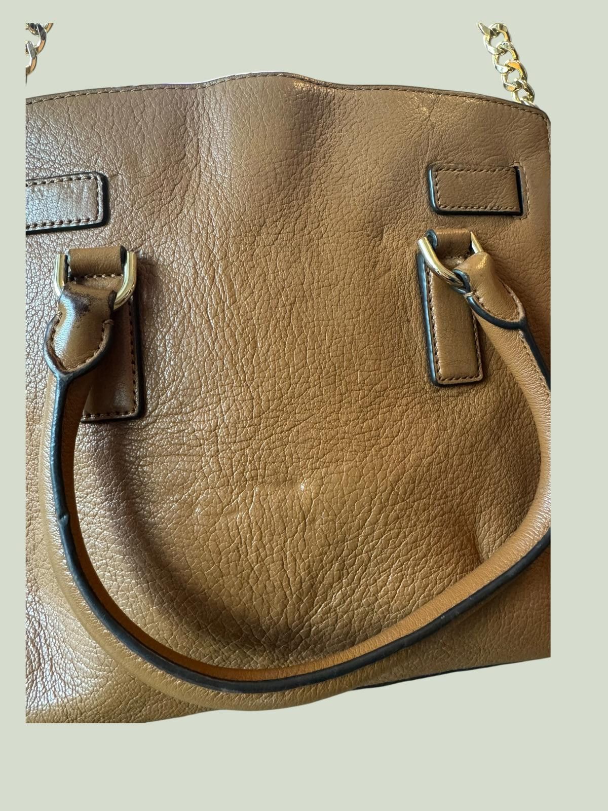 Michael Kors Michael Kors Brown Leather Satchel Handbag Size ONE SIZE - 3 Thumbnail