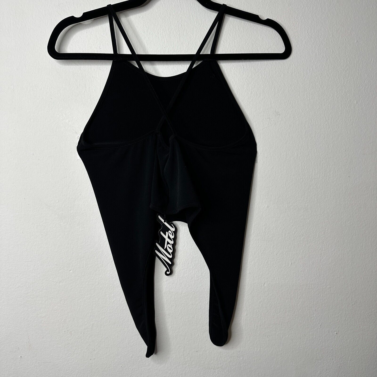 Other NWT Motel Black Spaghetti Racerback Tank Top Crop Cut Out S Size S / US 4 / IT 40 - 6 Thumbnail
