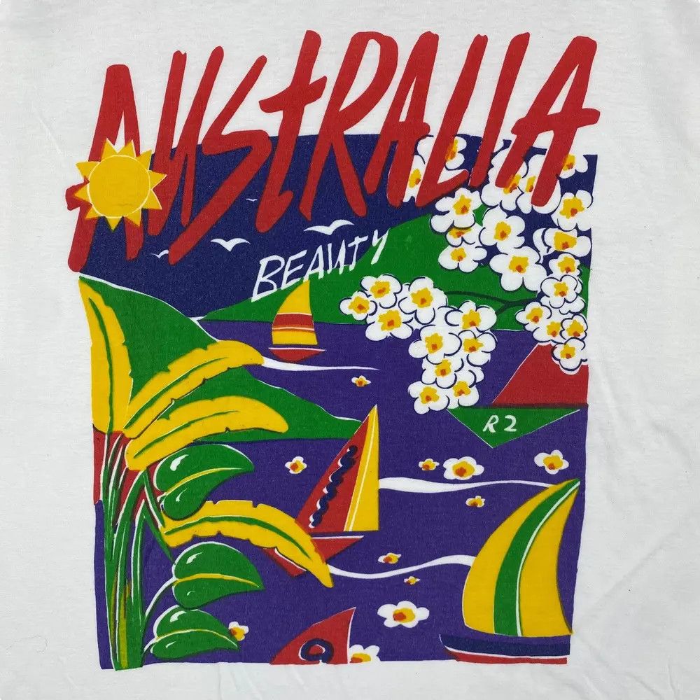 Vintage Vintage 90's AUSTRALIA BEAUTY Art Graphic Tee Shirt Size US S / EU 44-46 / 1 - 2 Thumbnail