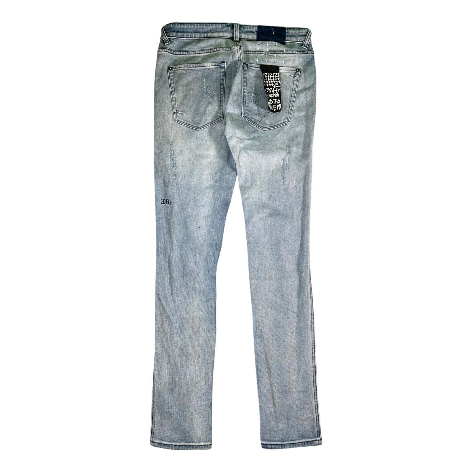 Ksubi Ksubi Distressed Light Wash Jeans Size US 32 / EU 48 - 2 Thumbnail