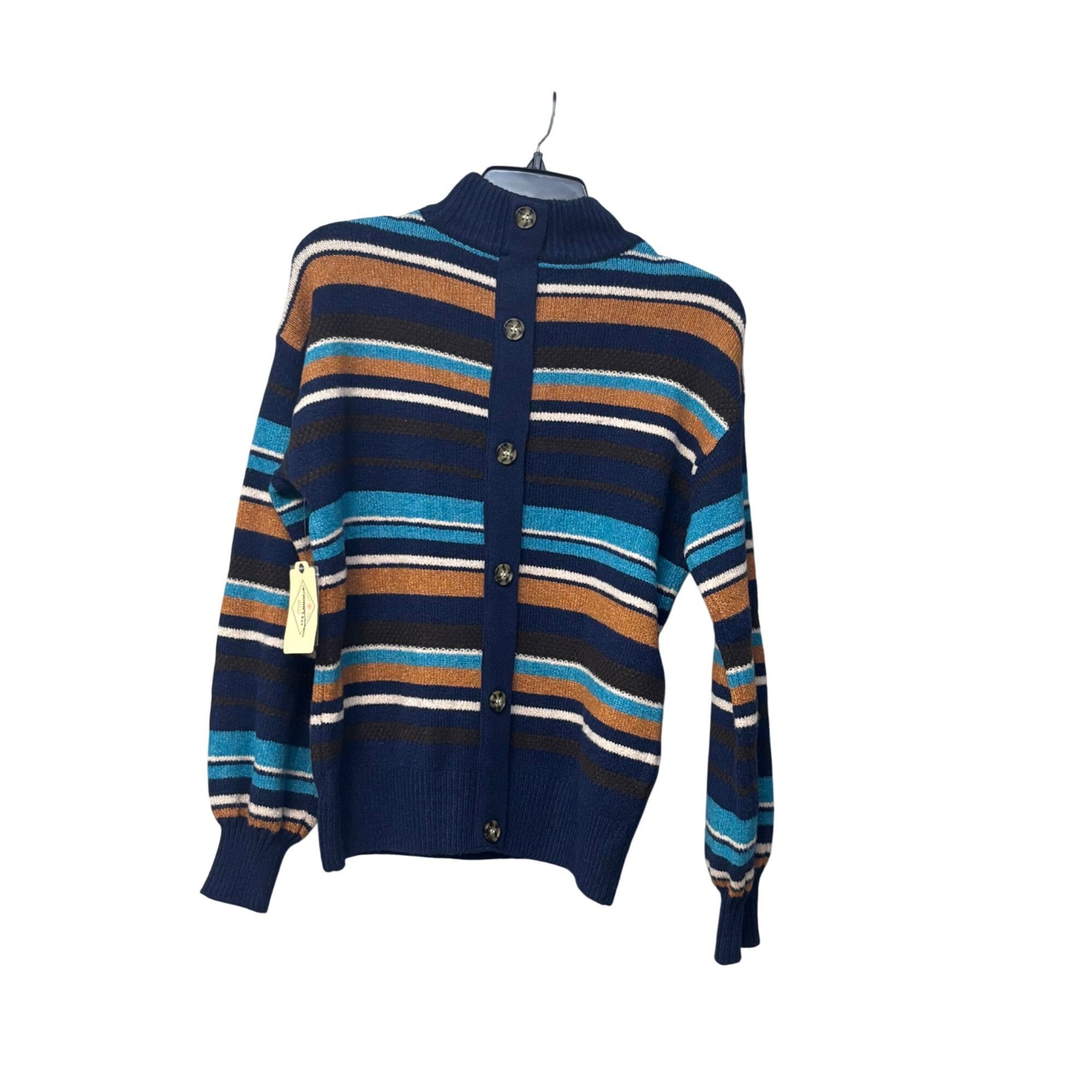 Other St. John’s Bay women’s Mock Neck, Button Back Striped Sweate Size M / US 6-8 / IT 42-44 - 6 Thumbnail