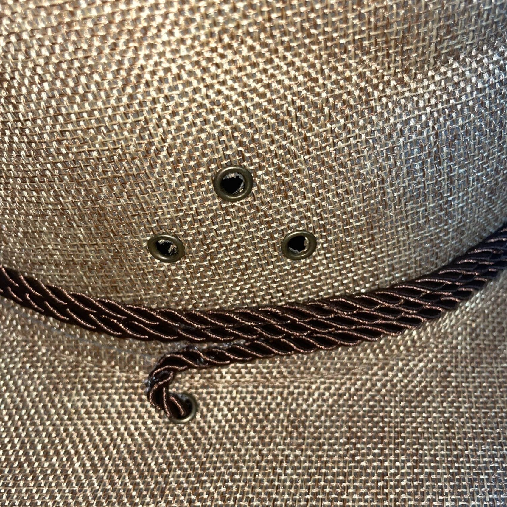 Vintage Womens Cowboy Hat Tweed Tan Adjustable Drawstring One Size Beige Casual Western 5 Panel Northwest (NWOT) New? Size ONE SIZE - 2 Thumbnail