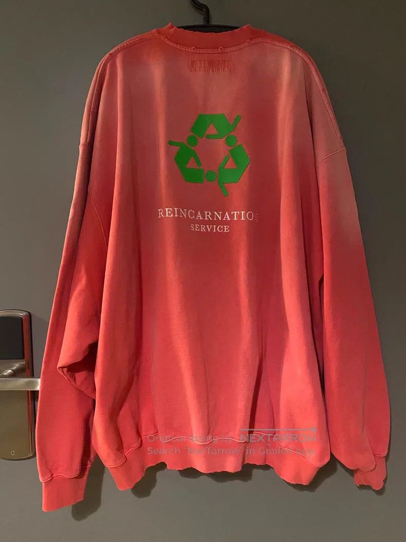 Vetements Vetements Red Washed Sweatshirt Size US S / EU 44-46 / 1 - 2 Thumbnail