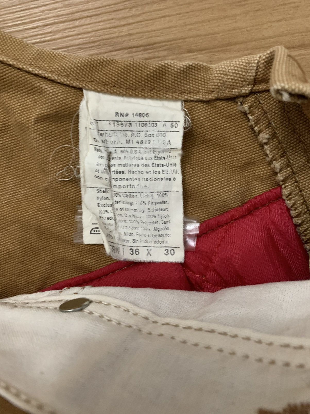 Carhartt 🏷️Vintage Carhartt Double-Knee Insulated Overalls (36x30) Size US 36 / EU 52 - 7 Thumbnail