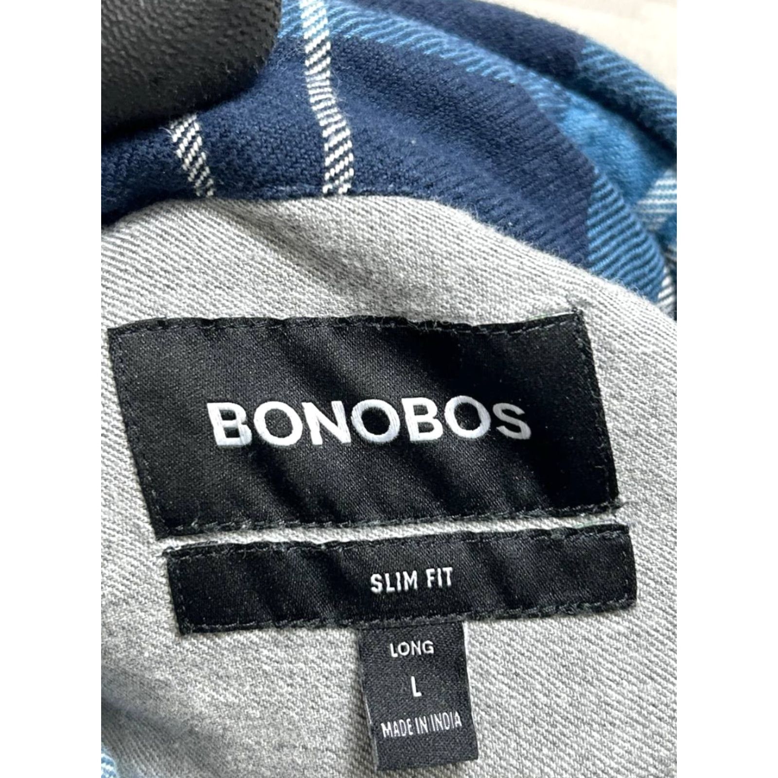 Bonobos Bonobos Shirt L Flannel Plaid Slim Fit Cotton Pockets Button Up Blue Casual Travel Mens Size US L / EU 52-54 / 3 - 3 Thumbnail