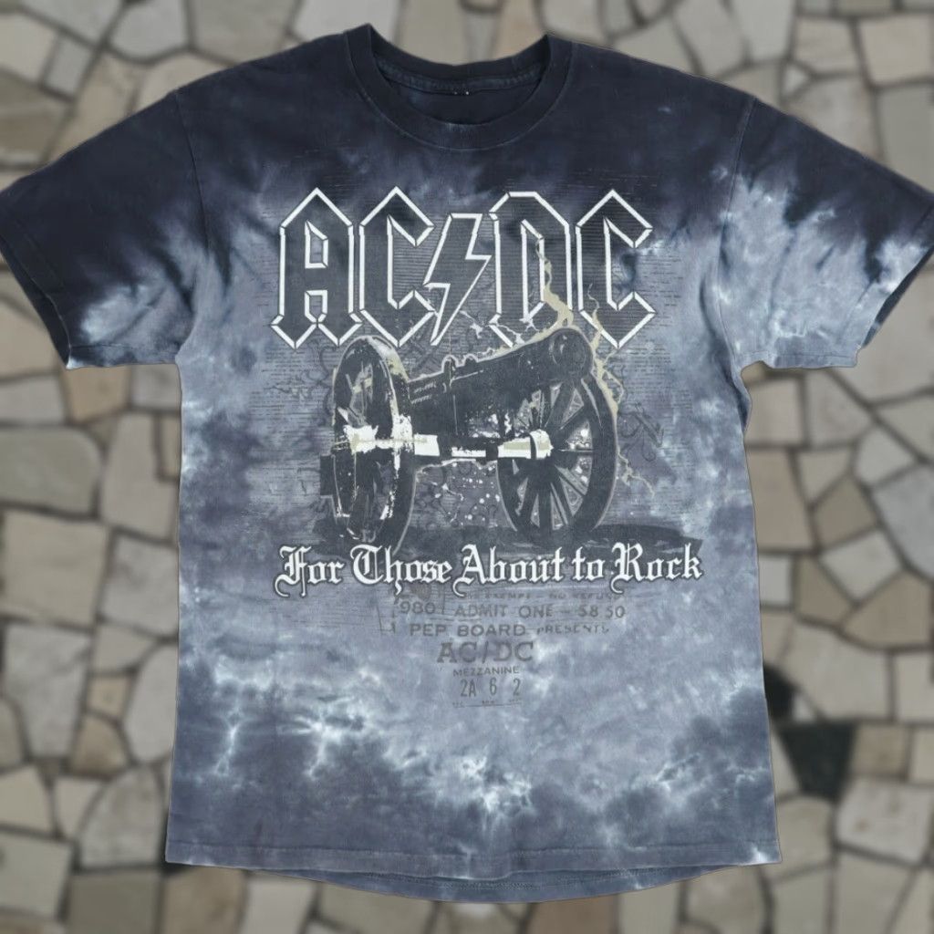 Liquid Blue VINTAGE Liquid Blue ACDC For Those About to Rock Tie-Dye T-Shirt Black Mens M Size US M / EU 48-50 / 2 - 1 Thumbnail