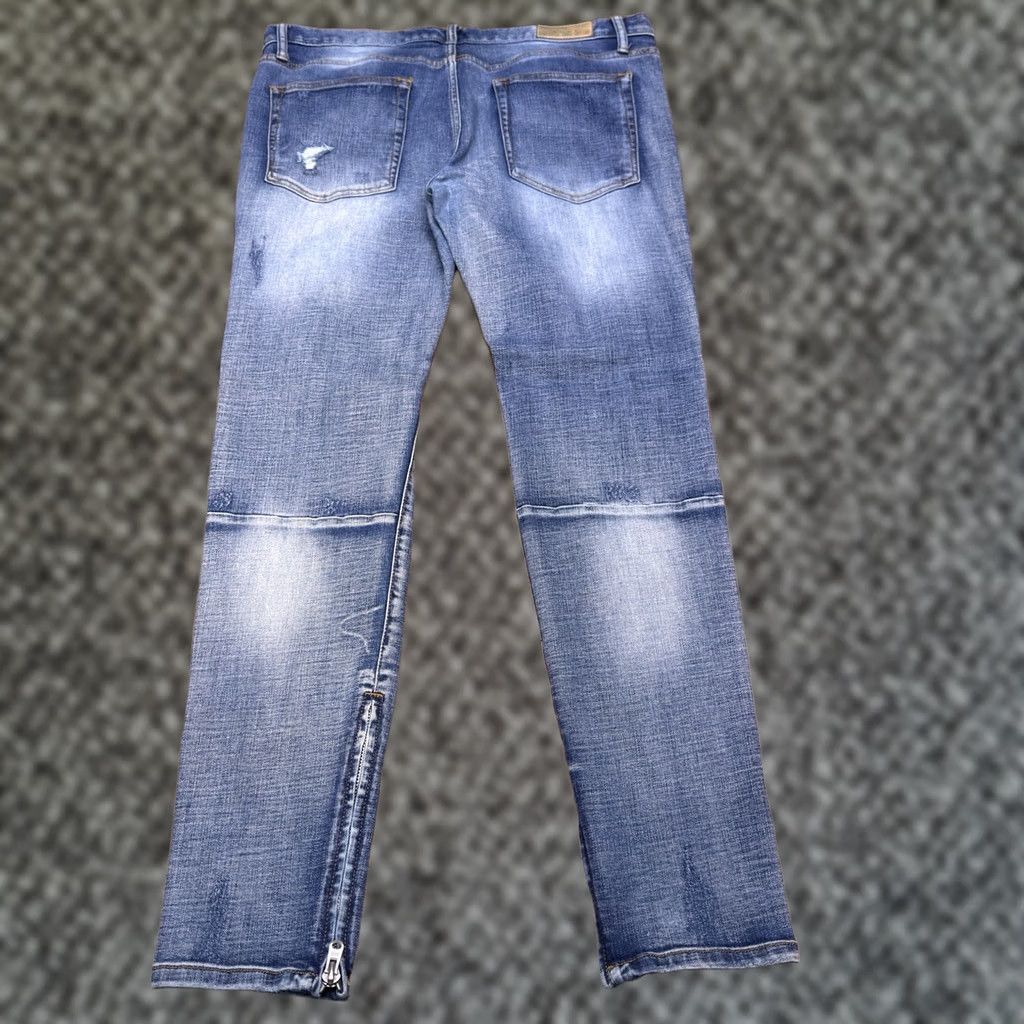 MNML MNML Skinny Jeans Mens 38 Ankle Zip Distressed Stretch Jeans Size US 38 / EU 54 - 1 Thumbnail