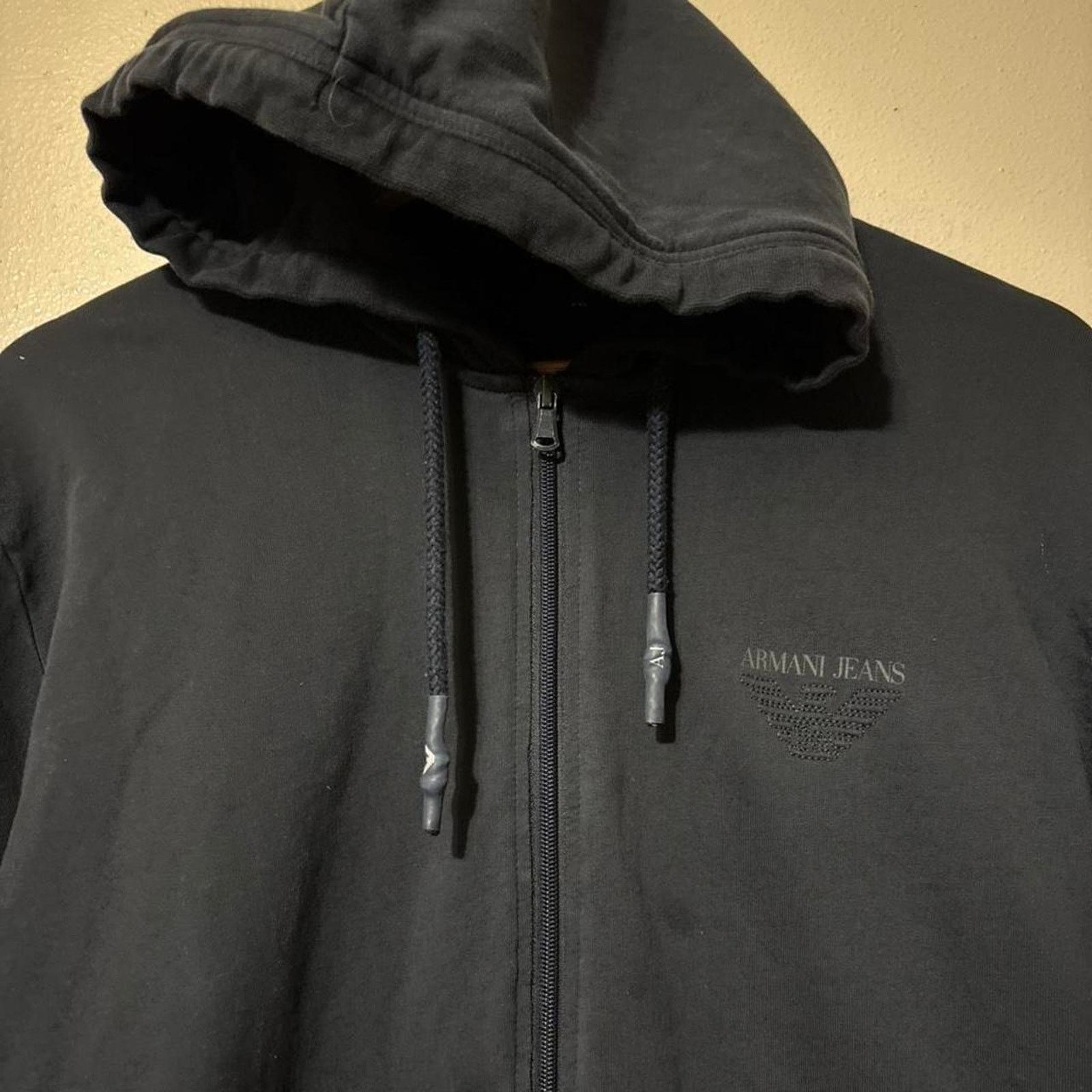 Armani Armani Jeans Basic Navy Full Zip Hoodie Sweatshirt Size2XL Size US XXL / EU 58 / 5 - 2 Thumbnail