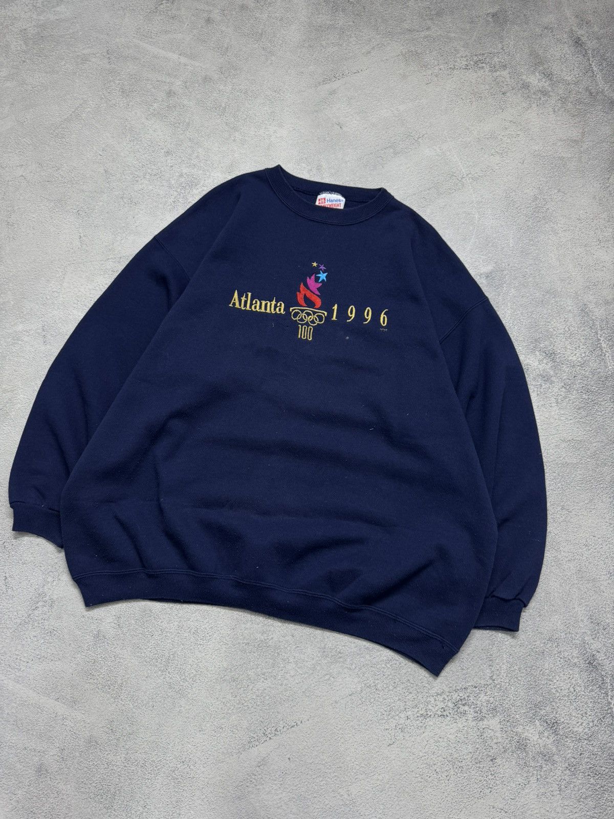 Hanes Vintage Y2k Olympic Games 1996 Atlanta Sweatshirt Size US XXL / EU 58 / 5 - 4 Thumbnail