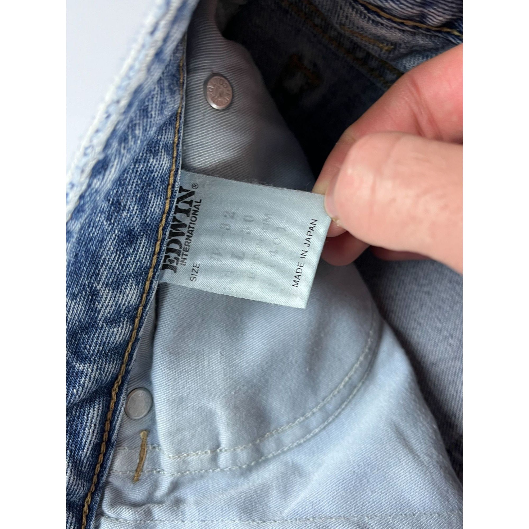 Edwin × Japanese Brand × Vintage Edwin Mens Vintage Light Wash Denim Jeans L Made In Japan Size US 28 / EU 44 - 4 Thumbnail