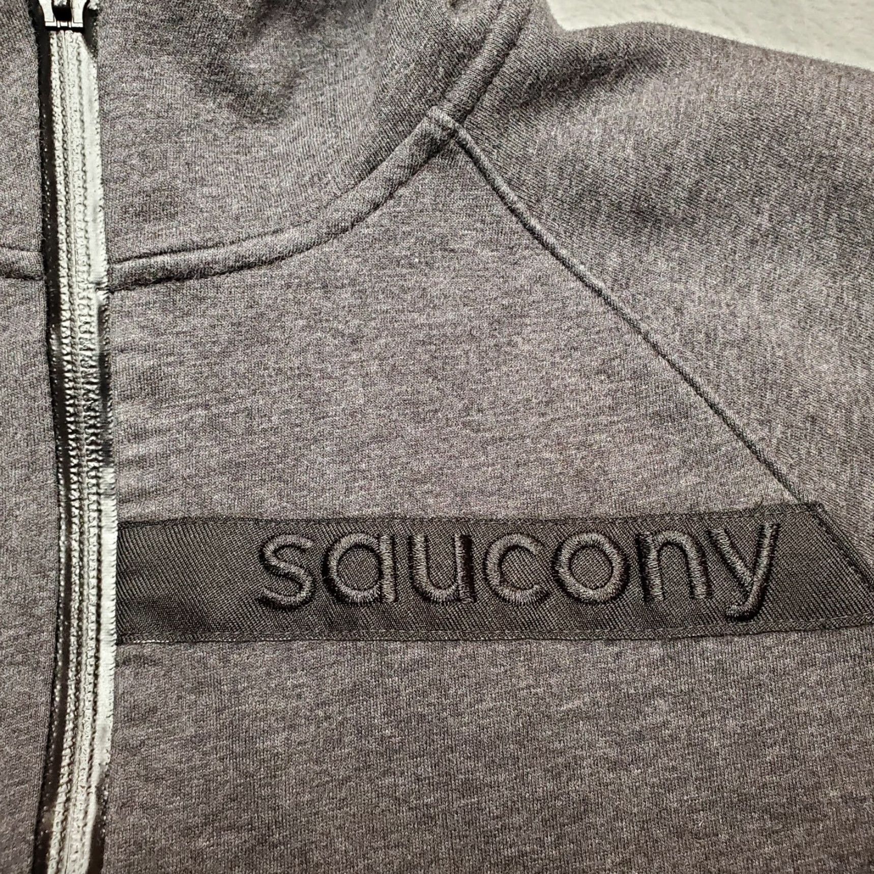 Saucony Saucony Hoodie Womens Gray M Full Zip Hooded Bike Athletic Casual Shirt Size M / US 6-8 / IT 42-44 - 4 Thumbnail