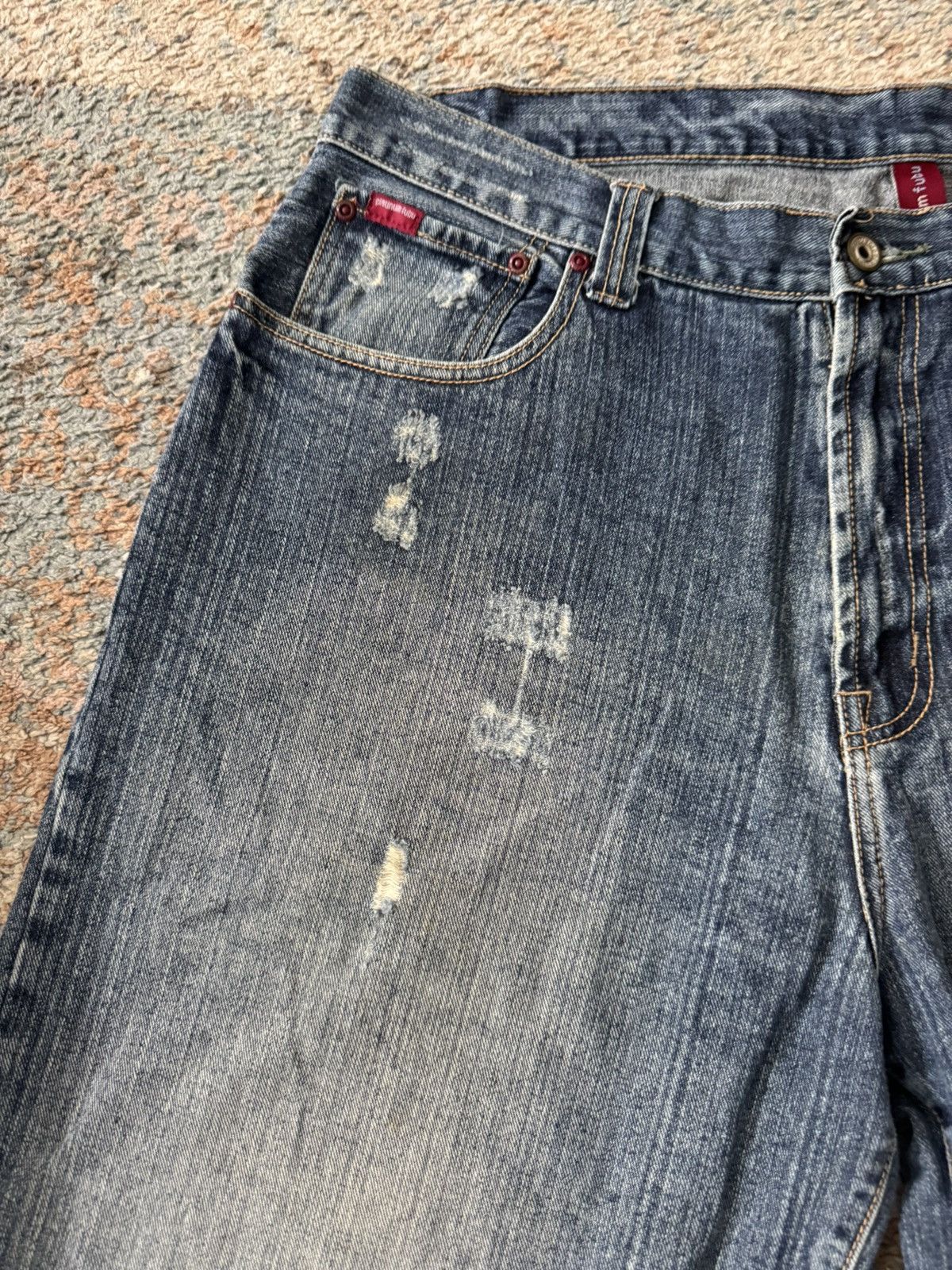 Fubu VTG Fubu Baggy Y2K Jean Shorts FADED 38 Size US 34 / EU 50 - 2 Thumbnail