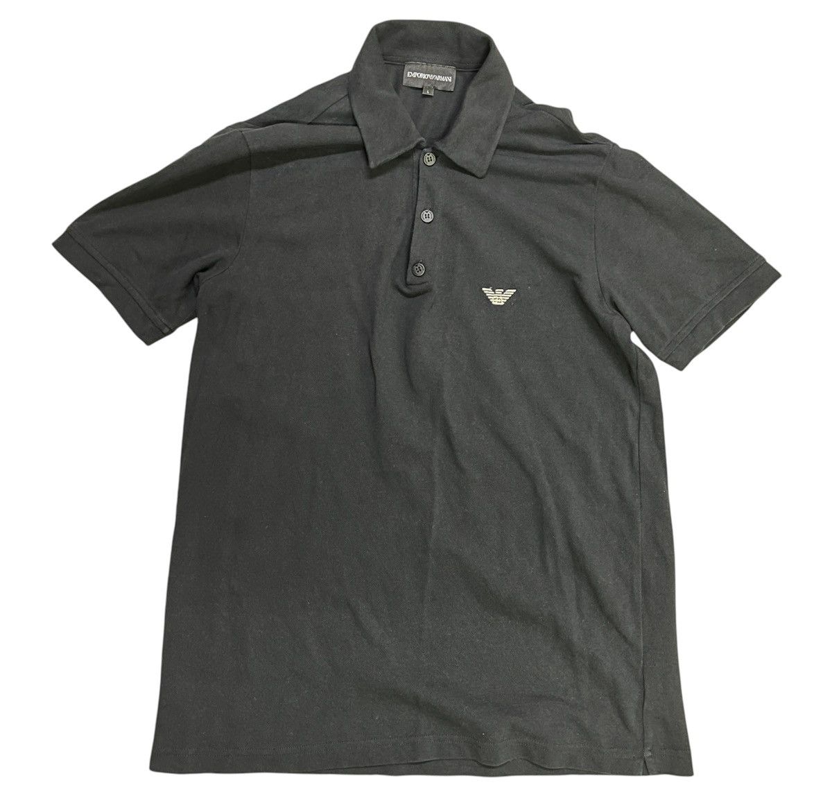 Armani × Emporio Armani Vintage Emporio Armani “Open Collar” Polo Shirt Size US S / EU 44-46 / 1 - 1 Thumbnail
