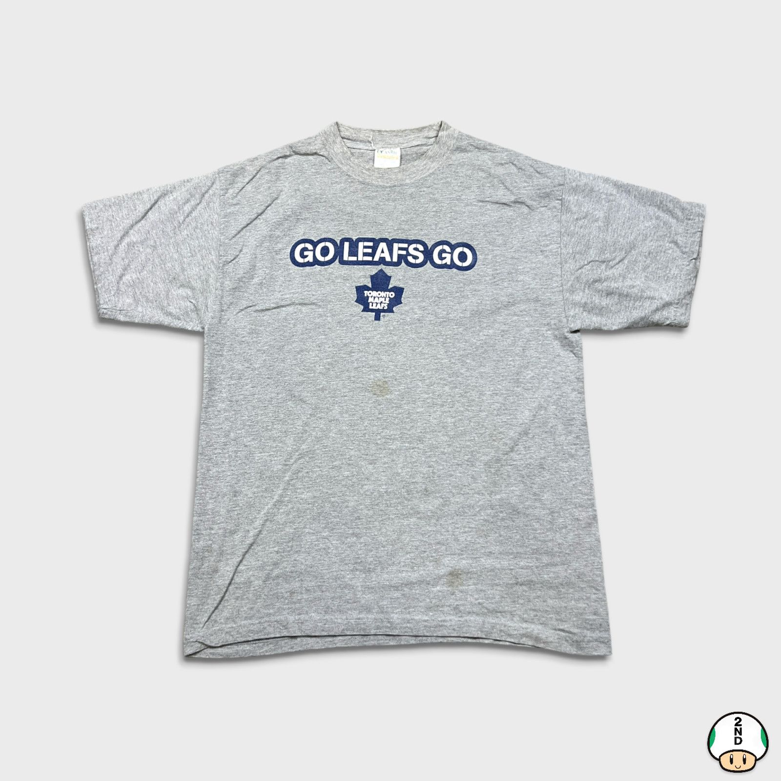NHL × Vintage Toronto Maple Leafs T Shirt XL Go Leafs Go NHL Hockey Tee Size US XL / EU 56 / 4 - 1 Thumbnail