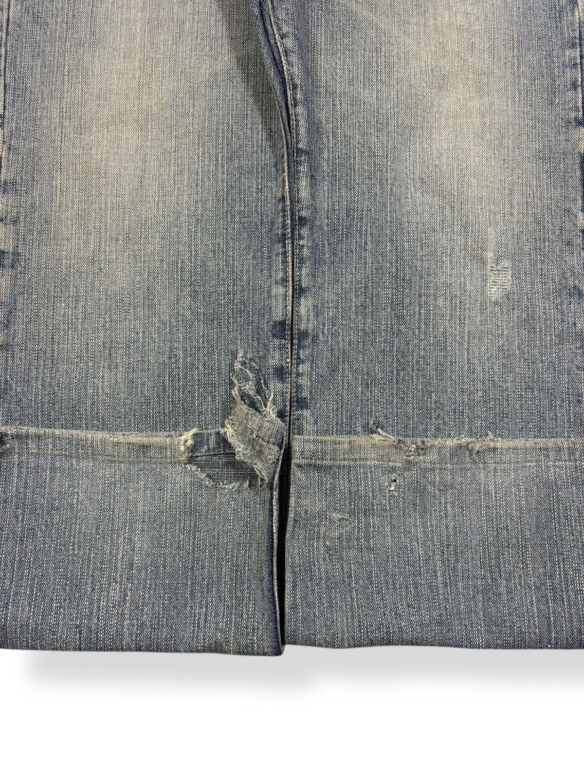 Karakuri Tamashii Vintage Japanese Brand Floral Whisker Baggy Distressed Jeans Size US 33 - 9 Thumbnail
