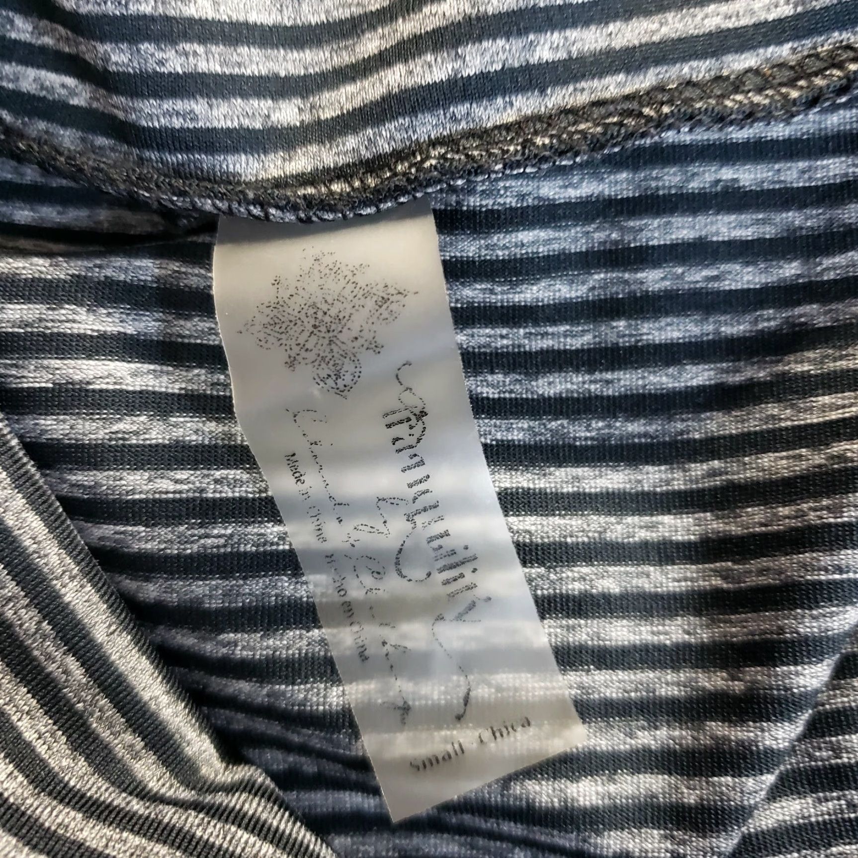 Vintage Tranquility Skirt S Black Gray Stripes Pull On Womens Short A-Line Casual Vintage: No Size 28" / US 6 / IT 42 - 4 Thumbnail