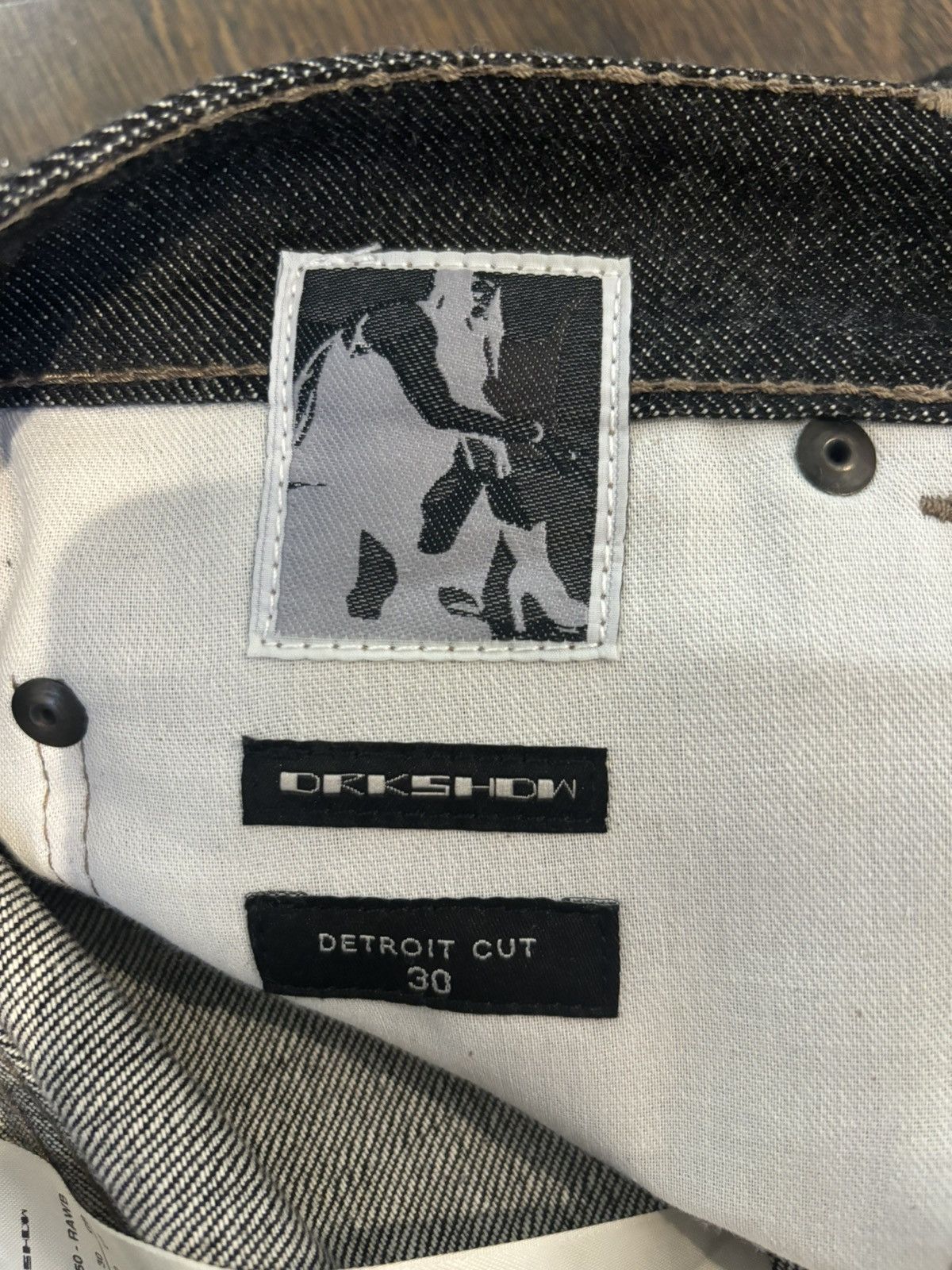 Rick Owens × Rick Owens Drkshdw Detroit Raw denim Size US 30 / EU 46 - 4 Thumbnail