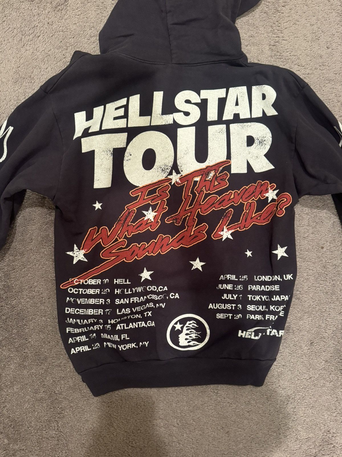 HELLSTAR Hellstar Records World Tour Hoodie Size US M / EU 48-50 / 2 - 2 Thumbnail