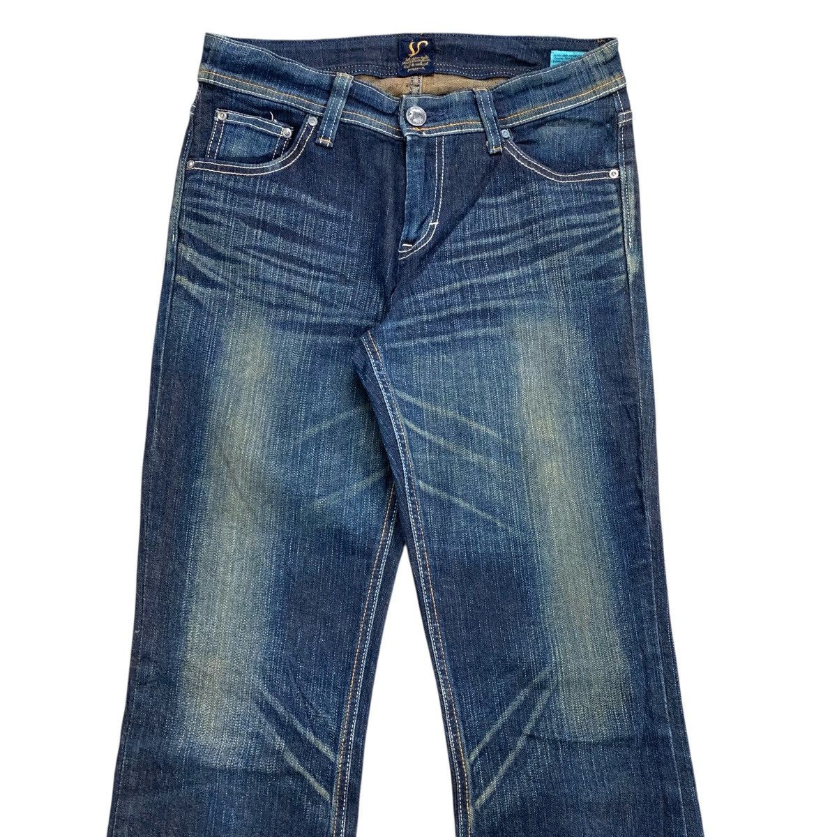 If Six Was Nine × Japanese Brand × Le Grande Bleu (L.G.B.) LGB Style 2000’s Edwin Something Bootcut Flared Jeans Size US 30 / EU 46 - 2 Thumbnail