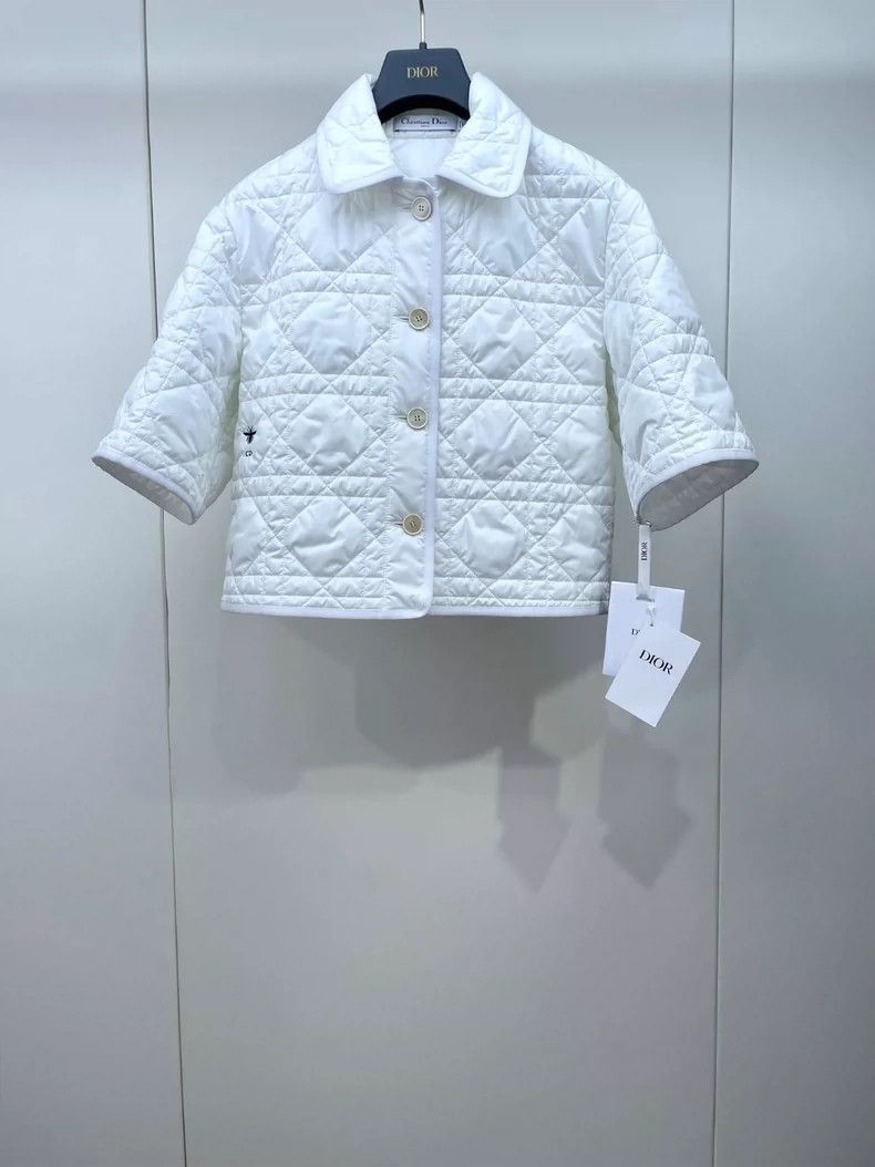 Dior Dior Rattan checkered cotton short-sleeved jacket 2504-Next Size XS / US 0-2 / IT 36-38 - 1 Thumbnail