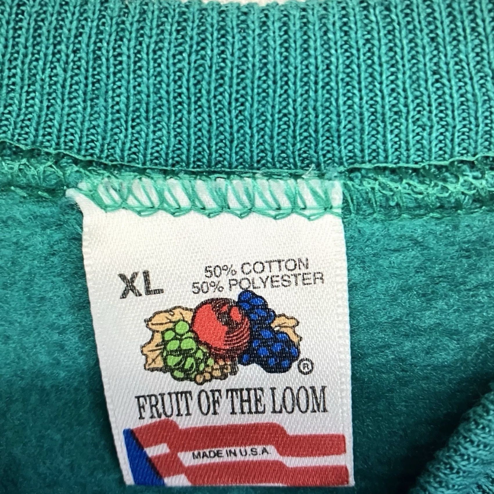 Fruit Of The Loom VINTAGE Fruit of the Loom Sweatshirt Pullover XL Men Graphic Print The Bald Soprano 90s Teal Blue Crew Neck Pullover Sweatshirt Size US XL / EU 56 / 4 - 5 Thumbnail