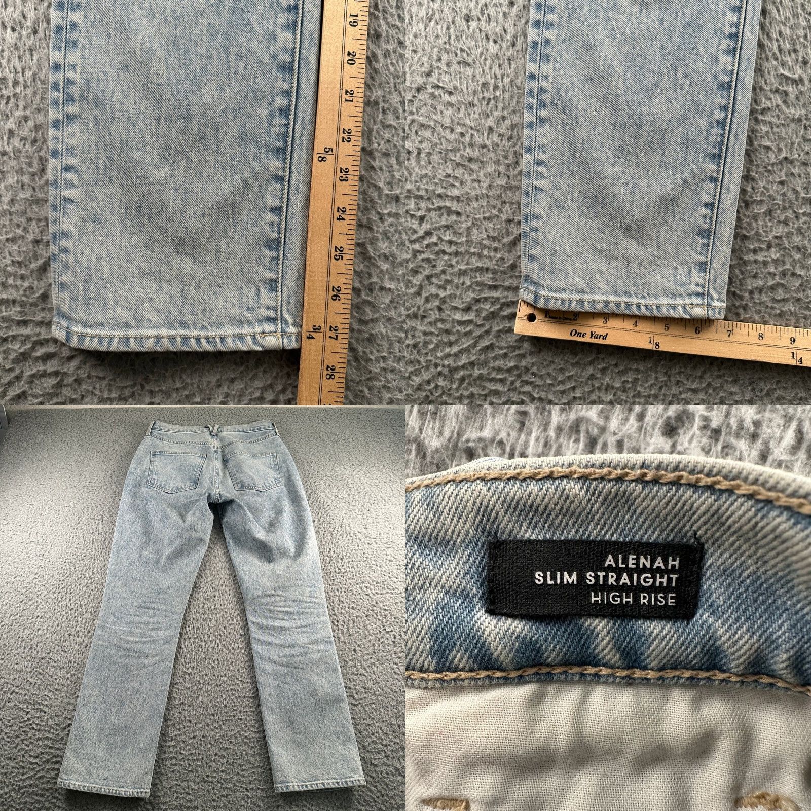 Veronica Beard VERONICA BEARD Alenah Jeans Womens 27 Slim Straight High Rise Light Blue Denim Size 27" / US 4 / IT 40 - 8 Thumbnail