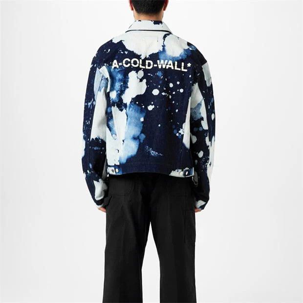 o1g2r1mq0524 Bleach Denim Jackets in Blue/White