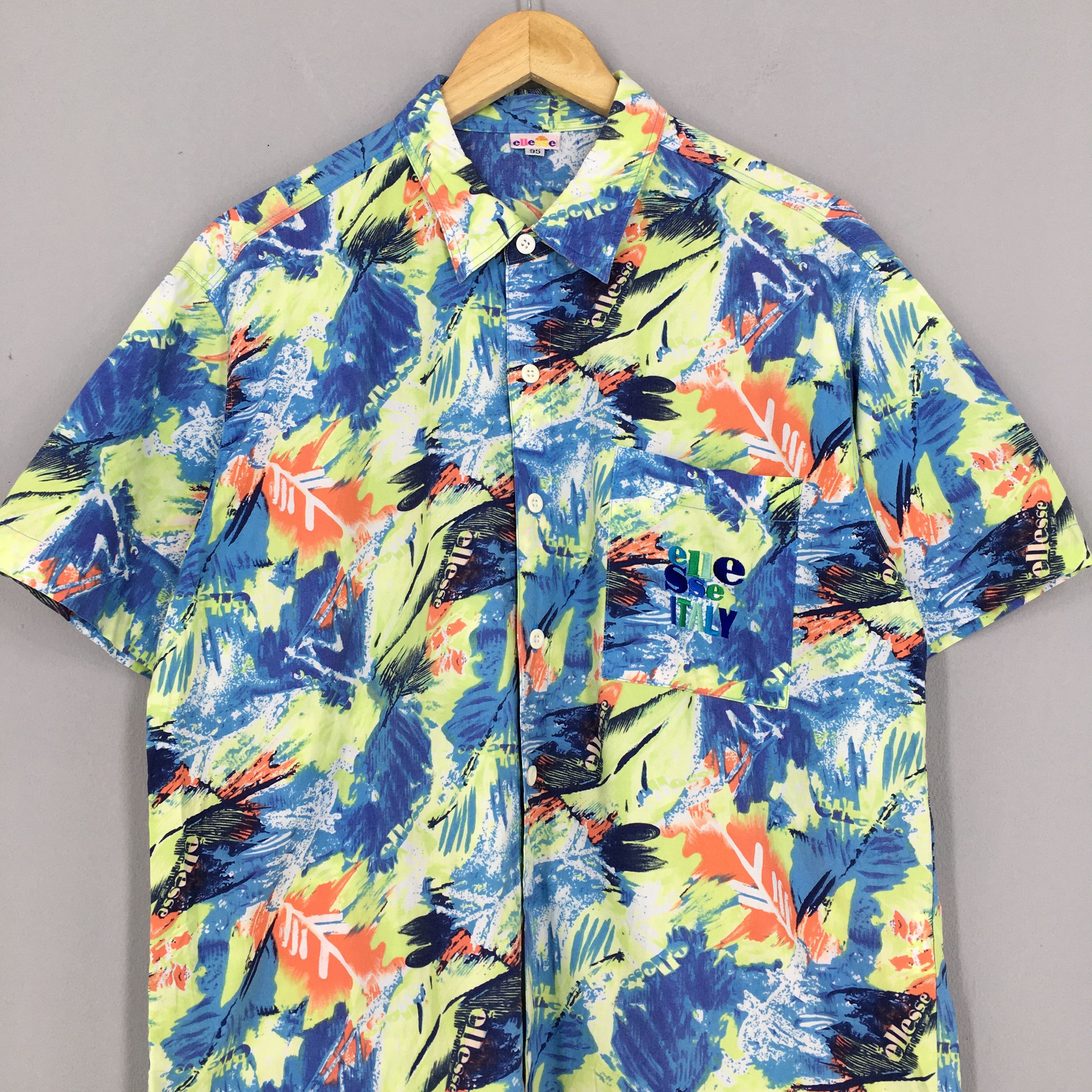 Ellesse Vintage Ellesse Hawaiian Aloha Shirts Medium Size US M / EU 48-50 / 2 - 2 Thumbnail