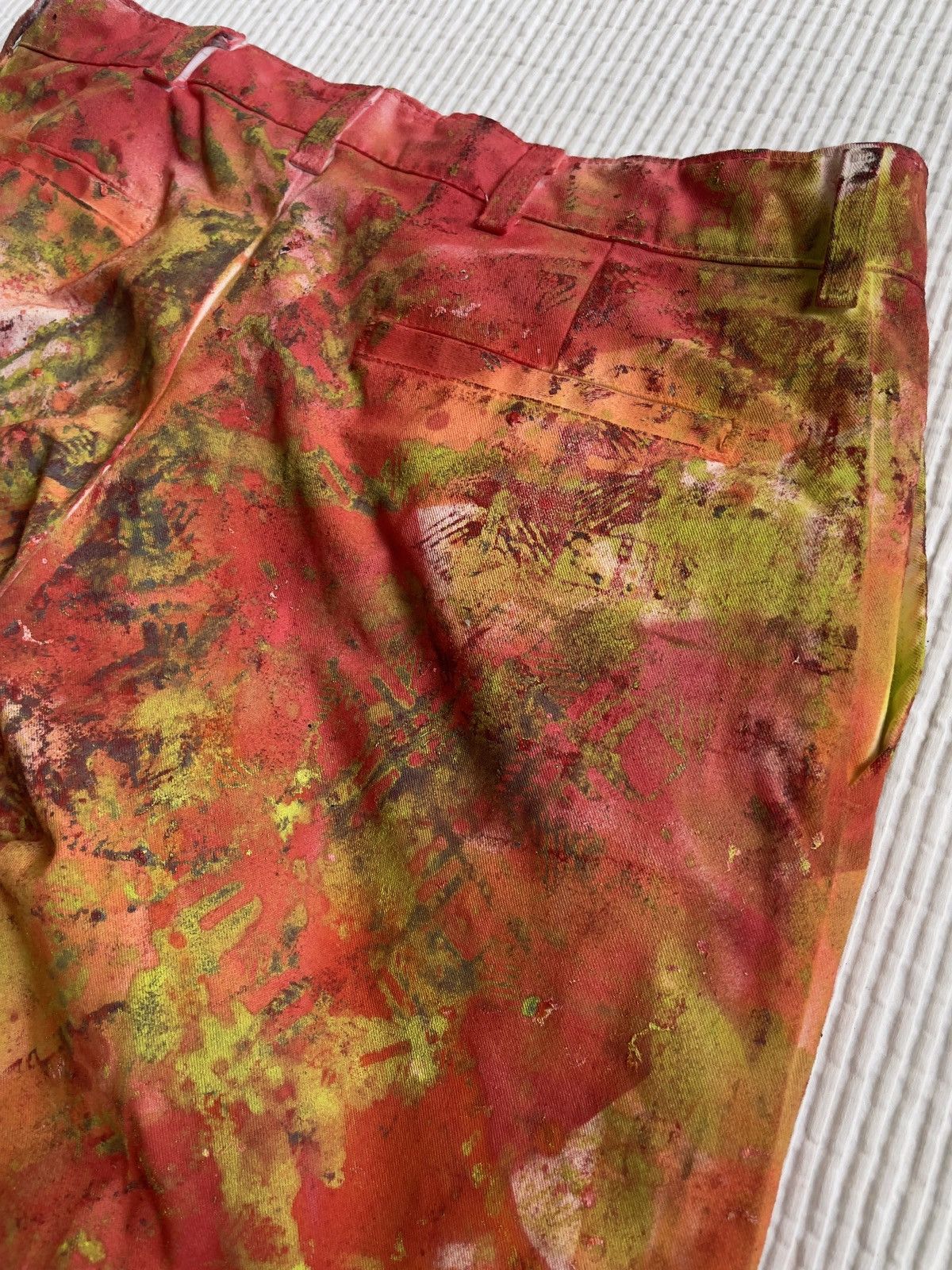 Handmade Ugly Madras Hand Painted Camo Pants Size US 32 / EU 48 - 22 Thumbnail