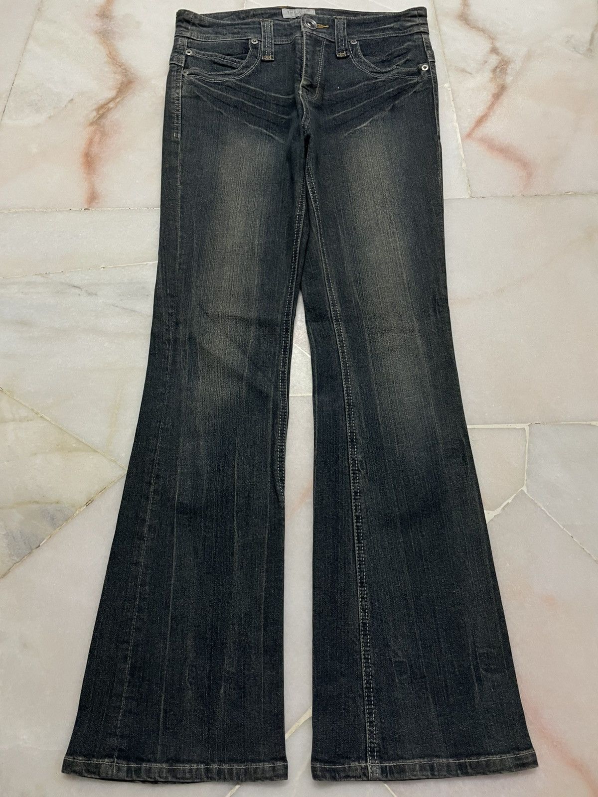 Vintage 💥Insane💥Flared The Oria Japanese Mudwash Clawmark Bootcut Size 29" - 1 Thumbnail