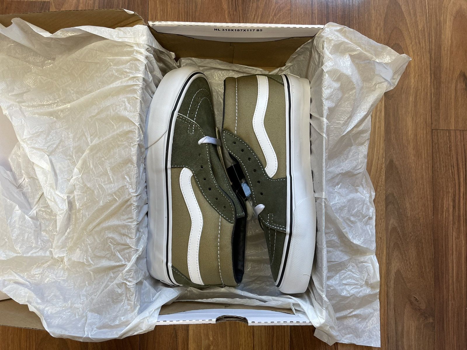 image of Jjjjound Vans Sk8 Mid Green Size Men’S 5.5 Shoes, Men's