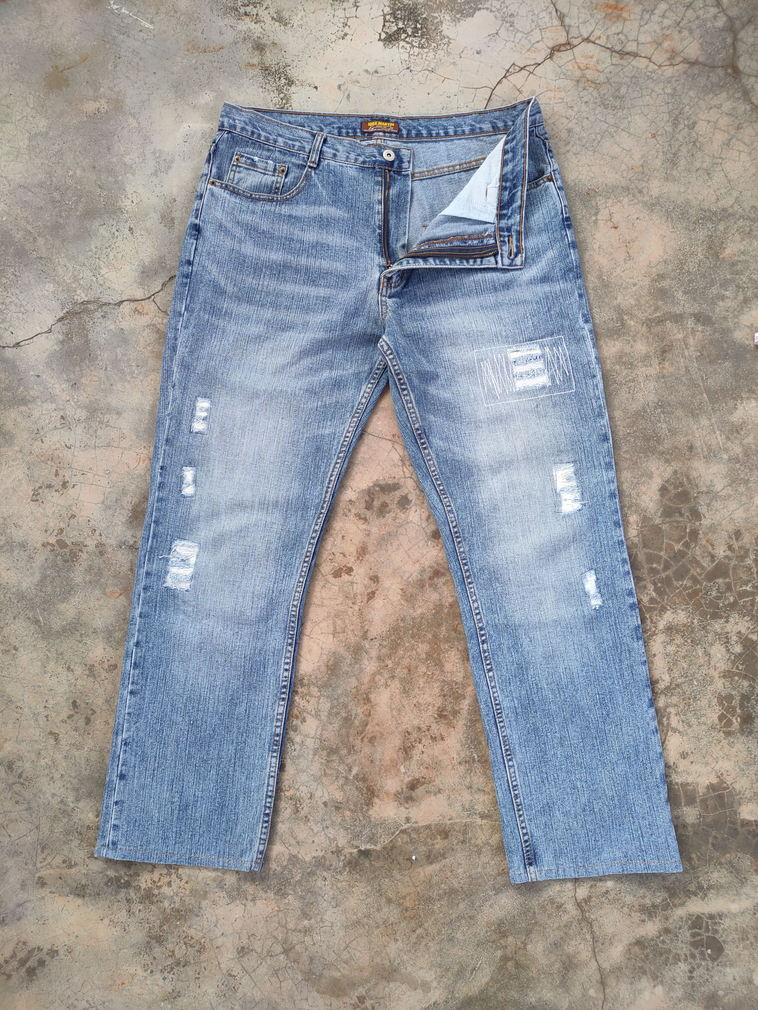 Japanese Brand VINTAGE JOHN MARTIN DISTRESSED FADED JEANS PANTS Size US 35 - 1 Thumbnail