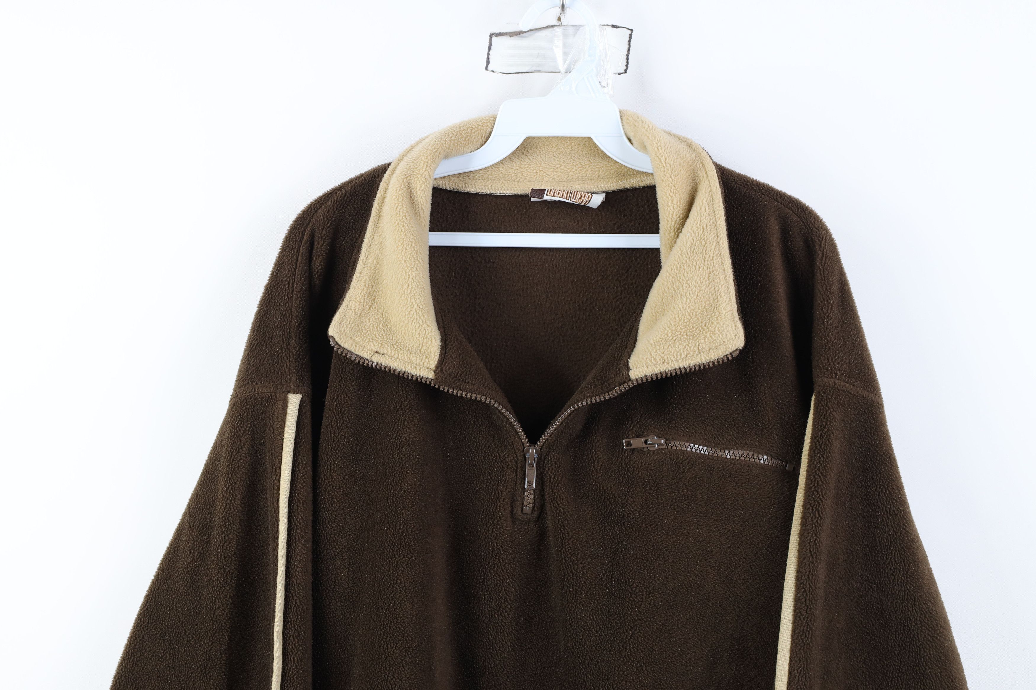 Vintage Vtg 90s Y2K Streetwear 1/4 Half Zip Fleece Pullover Sweater Size US XXL / EU 58 / 5 - 2 Thumbnail