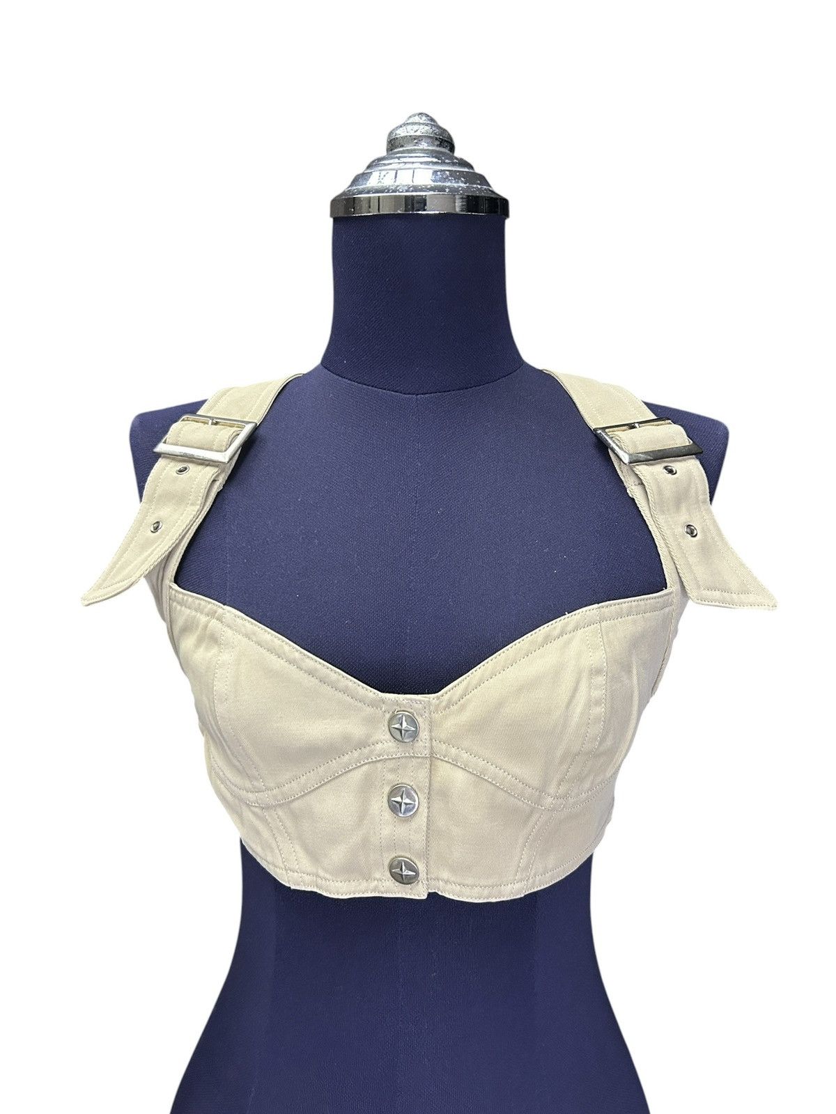 Thierry Mugler 90s Belted Bra Top Size S / US 4 / IT 40 - 1 Thumbnail