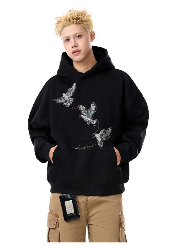 Vintage Kawase x Kamon EAGLE Embroidered Graphic Pullover Hoodie Size US M / EU 48-50 / 2 - 2 Thumbnail