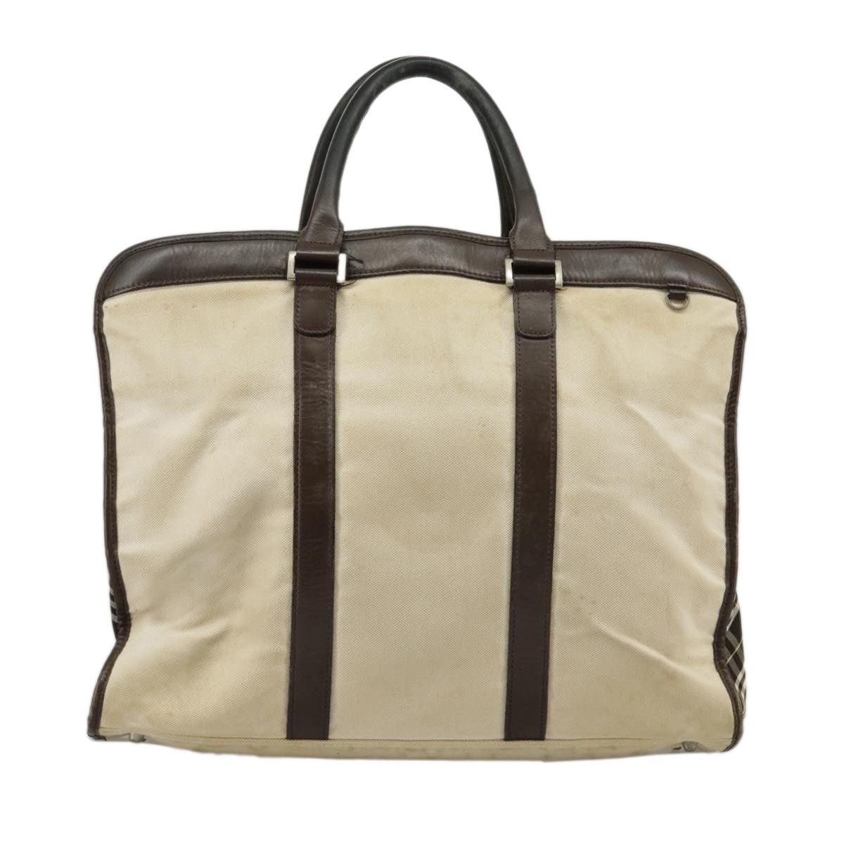 Burberry Burberry Black Label Hand Bag Canvas White Silver Size ONE SIZE - 5 Thumbnail