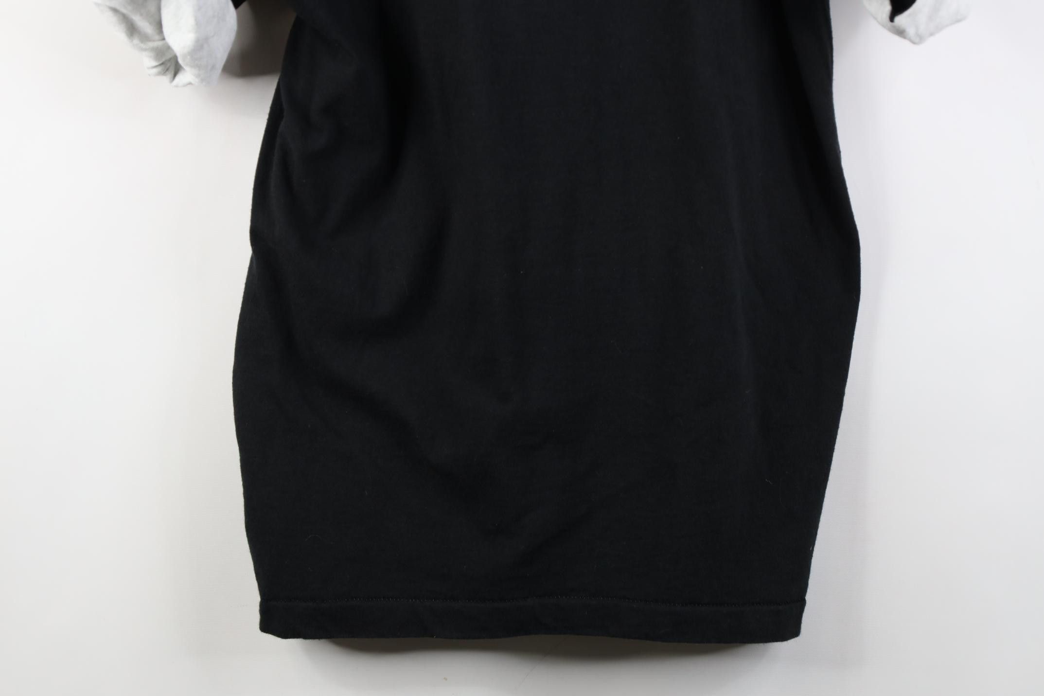 Vintage Vintage 90s Streetwear Layered Cotton T-Shirt Black USA Size US L / EU 52-54 / 3 - 3 Thumbnail