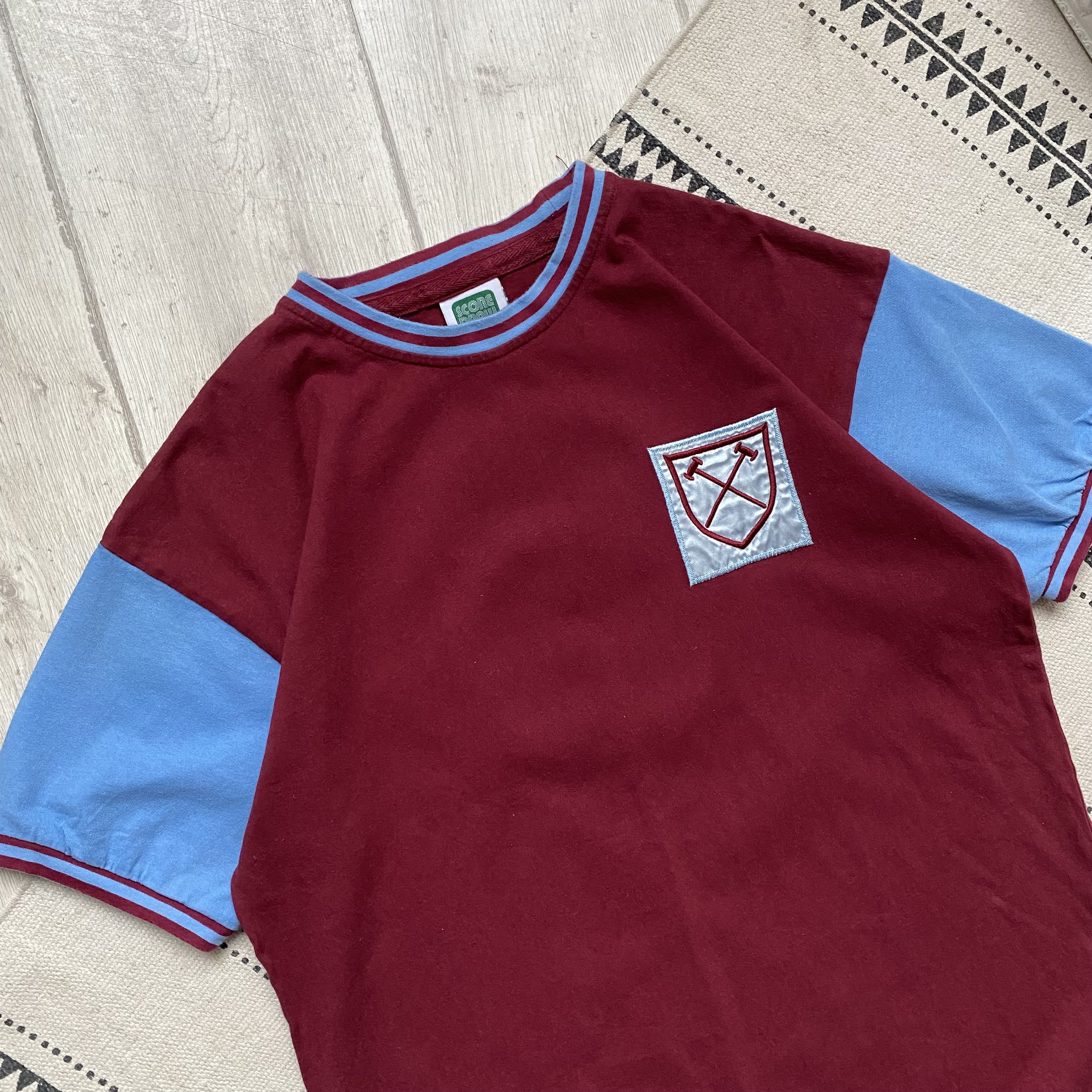 Cotton Traders ⚽️ Retro 1966 West Ham united soccer jersey Score Draw Size US M / EU 48-50 / 2 - 3 Thumbnail