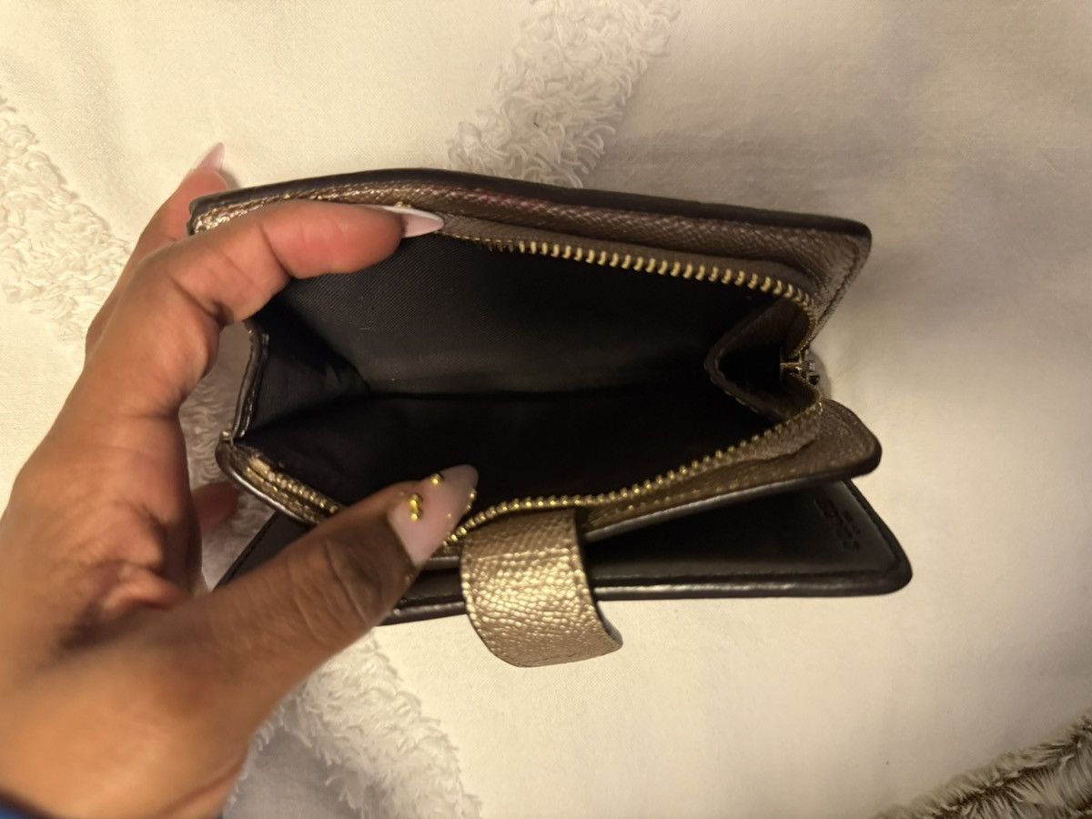 Coach COACH beige brown and cold wallet cardholder Size ONE SIZE - 5 Thumbnail