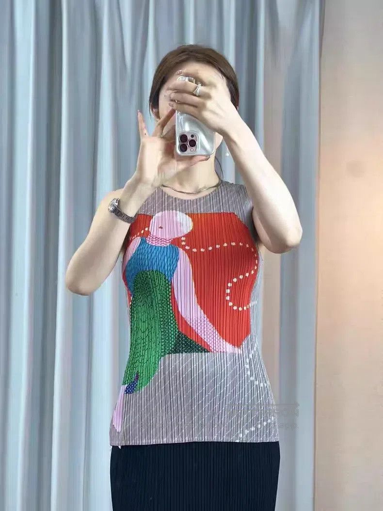 Issey Miyake Issey Miyake Gray Illustration Vest Size L / US 10 / IT 46 - 2 Thumbnail