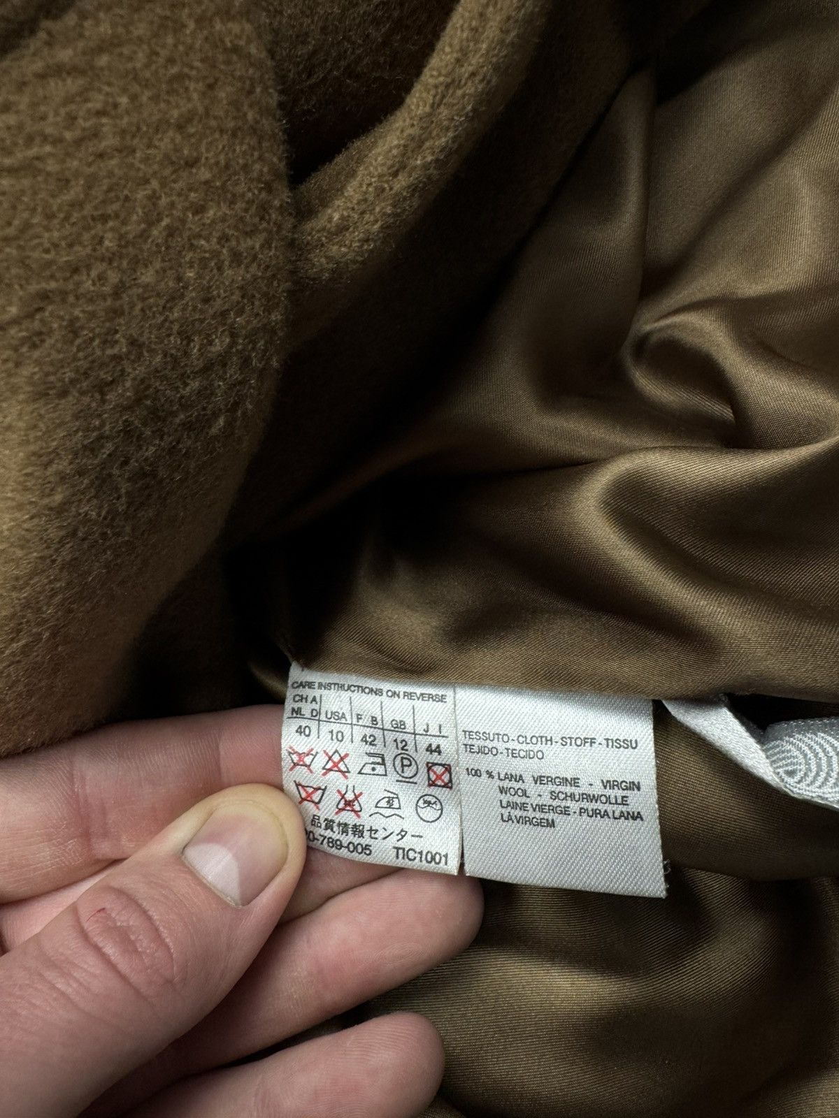 Max Mara 💥Vintage Max Mara Double Breasted Collar Virgin Wool Coat Size L / US 10 / IT 46 - 10 Thumbnail