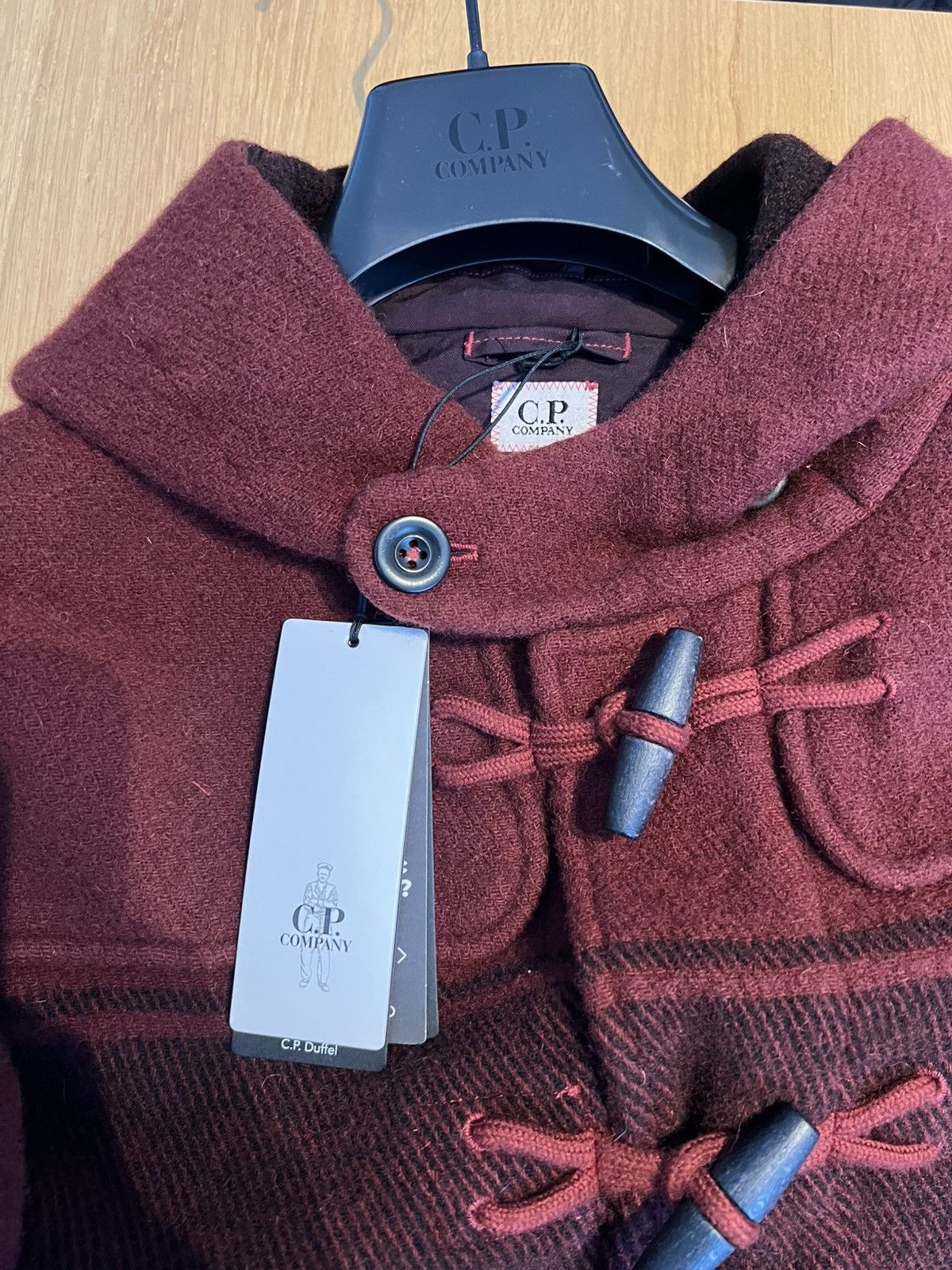C.P. Company C.P. Company Wool Duffel Coat – Burgundy – Size L – New Size US M / EU 48-50 / 2 - 4 Thumbnail