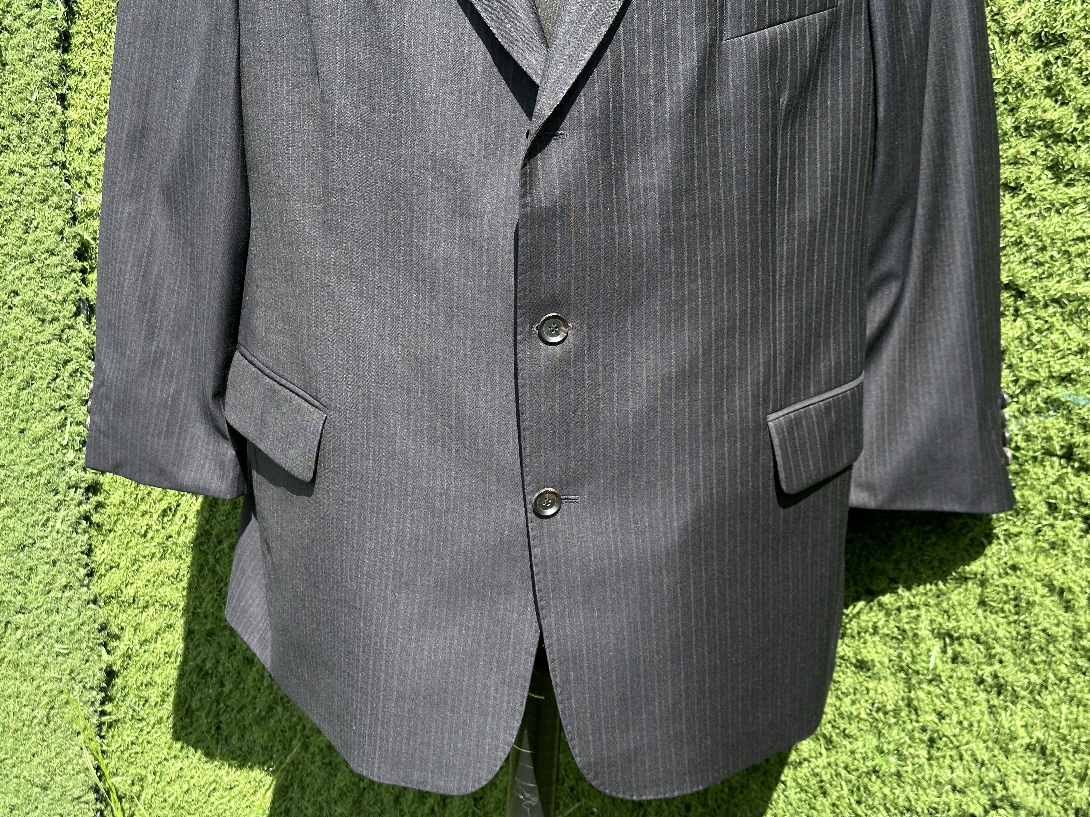 Burberry Burberry London Pinstripe 3 Button Long Fit Blazer IT 60 XXL Size 54R - 9 Thumbnail