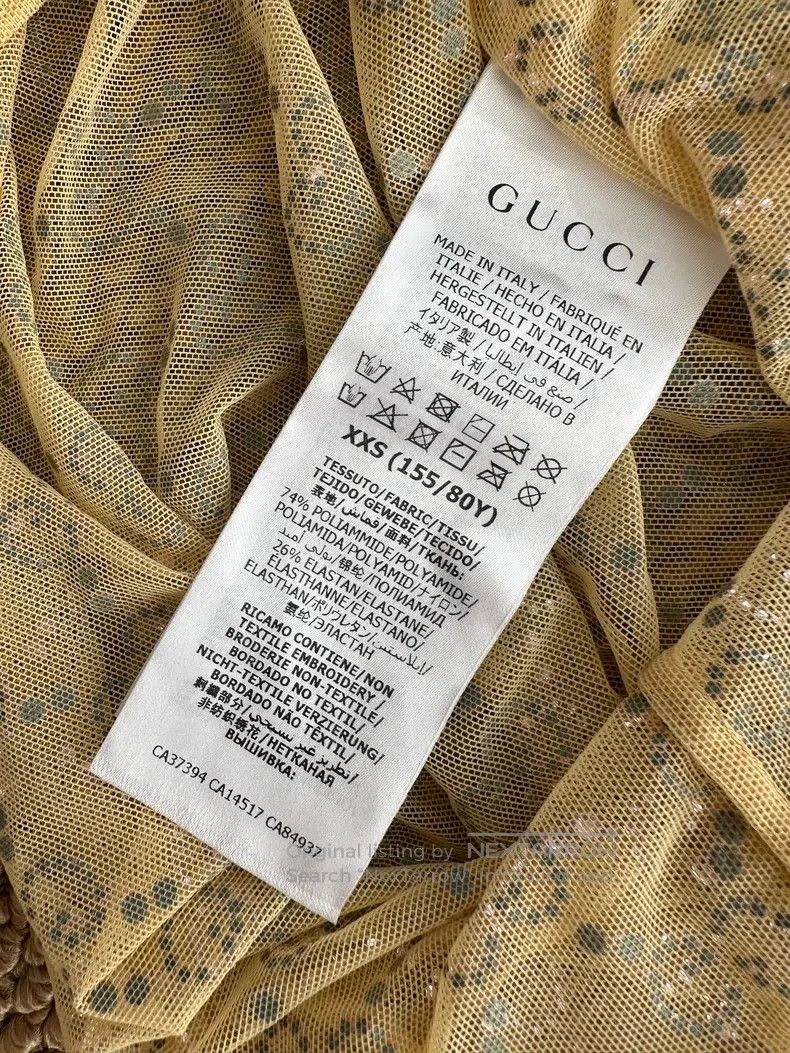 Gucci Gucci Double G crystal tulle round neck long sleeves Size XXS / US 00 / IT 34 - 9 Thumbnail