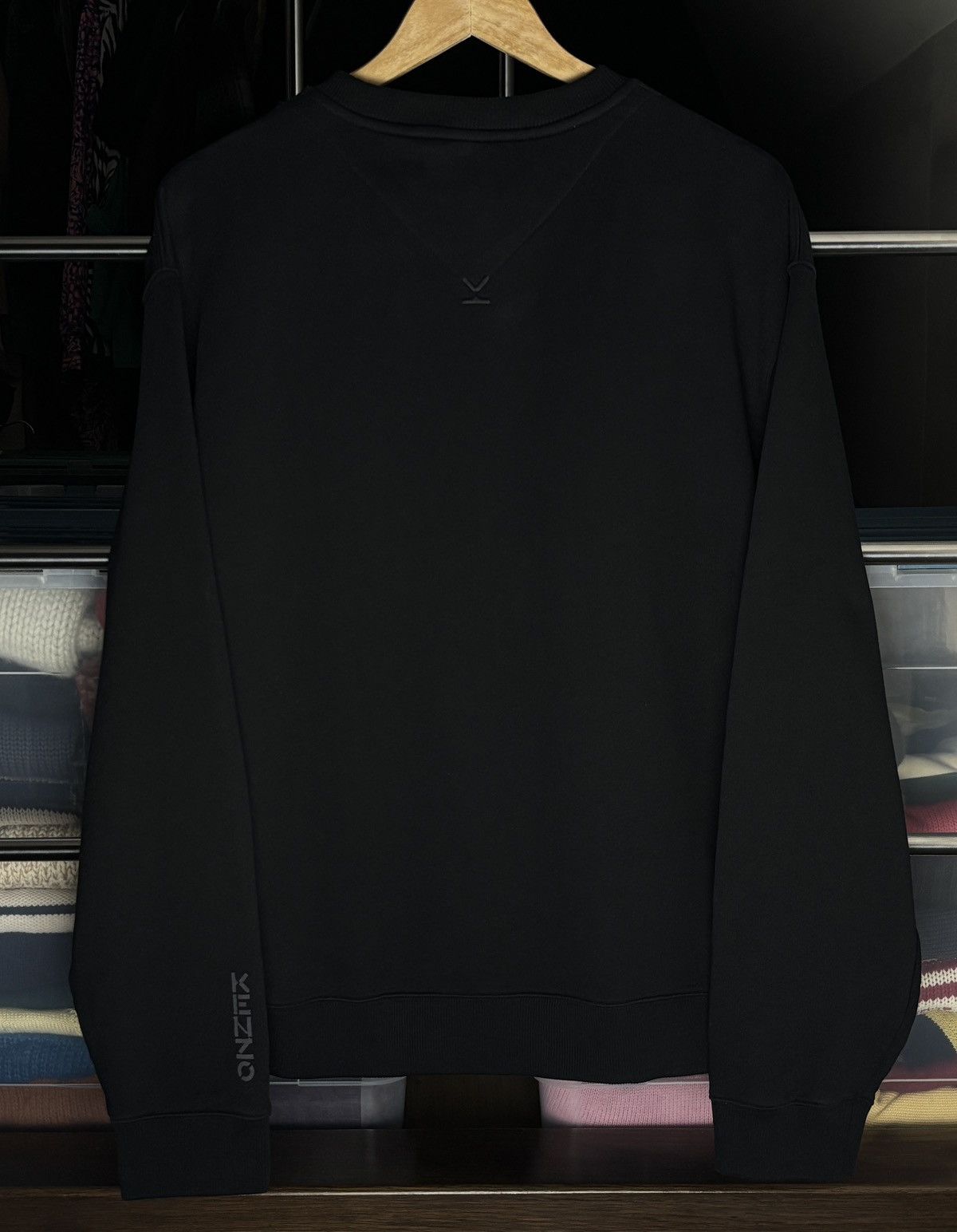 Kenzo Kenzo Floral Print Black Crewneck Sweatshirt Size US XL / EU 56 / 4 - 4 Thumbnail