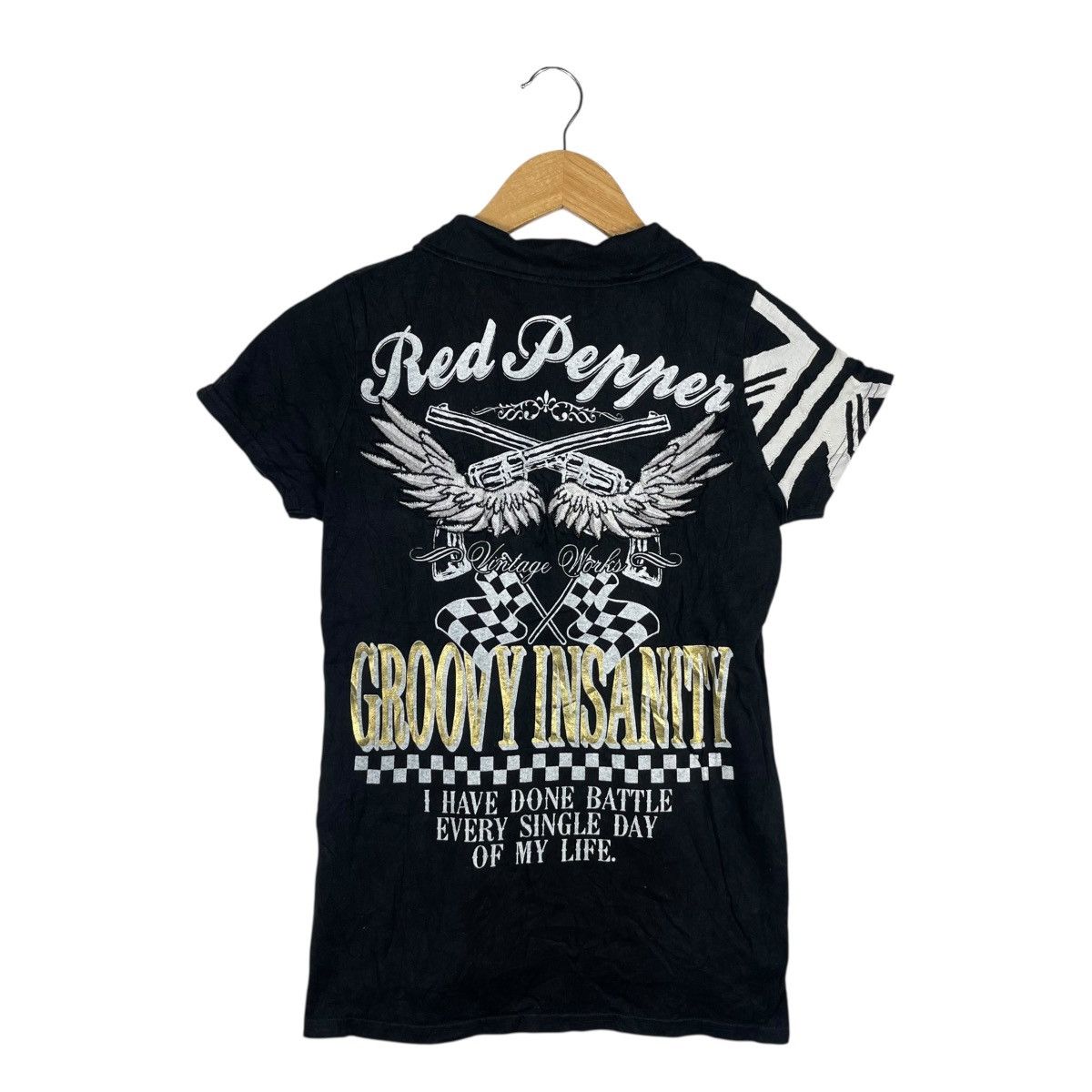 Vintage Vintage Red Pepper Groovy Insanity Polo Shirt |Wings Graphic Size US M / EU 48-50 / 2 - 1 Thumbnail