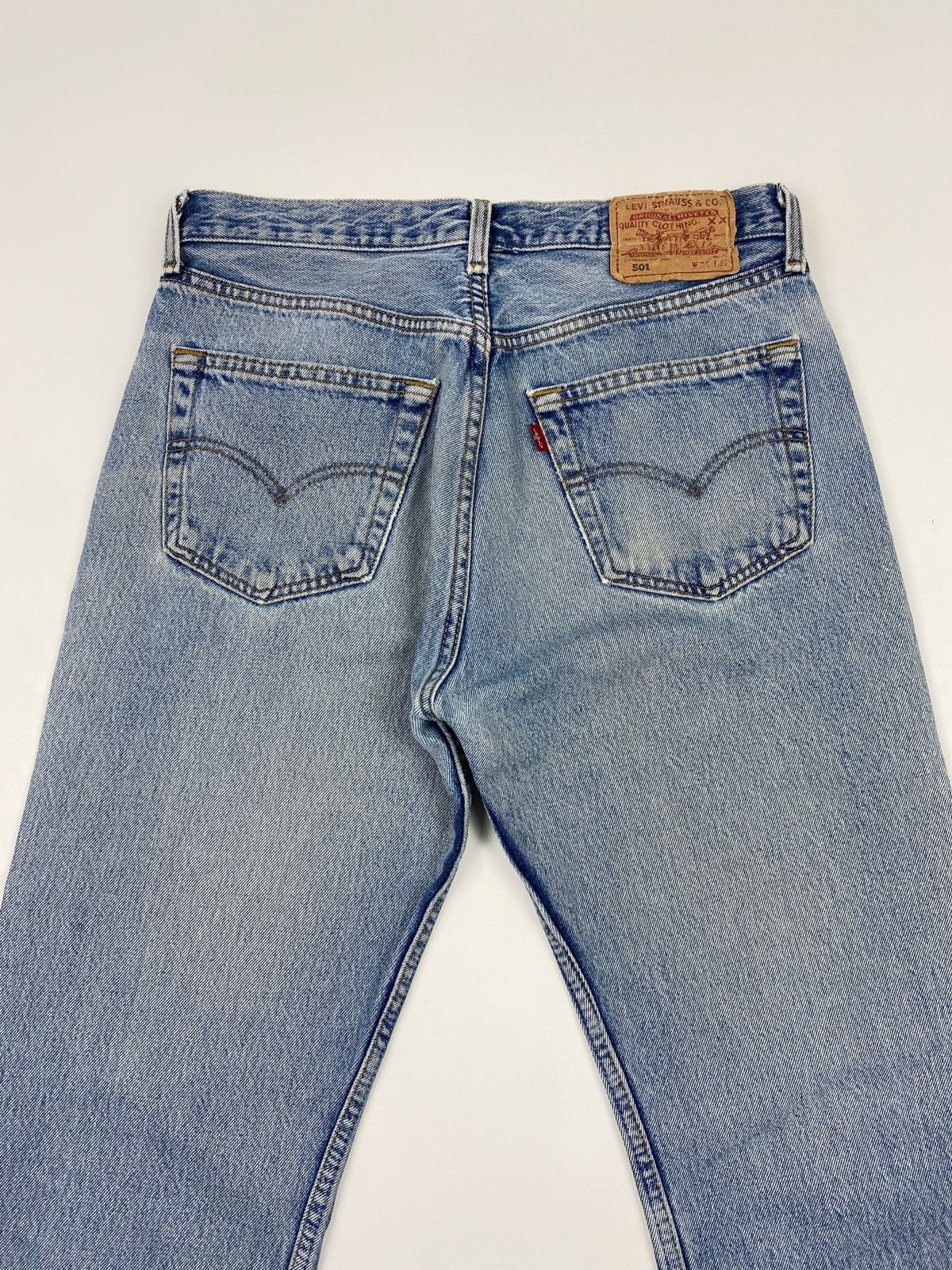 Levi's 2000’s Vintage Levi’s 501 Light Blue Washed Denim Pants Size US 32 / EU 48 - 10 Thumbnail